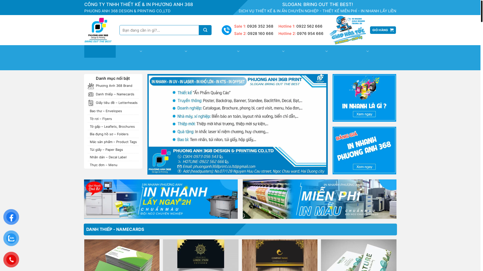 website screenshot of https://thegioiinnhanh247.com/