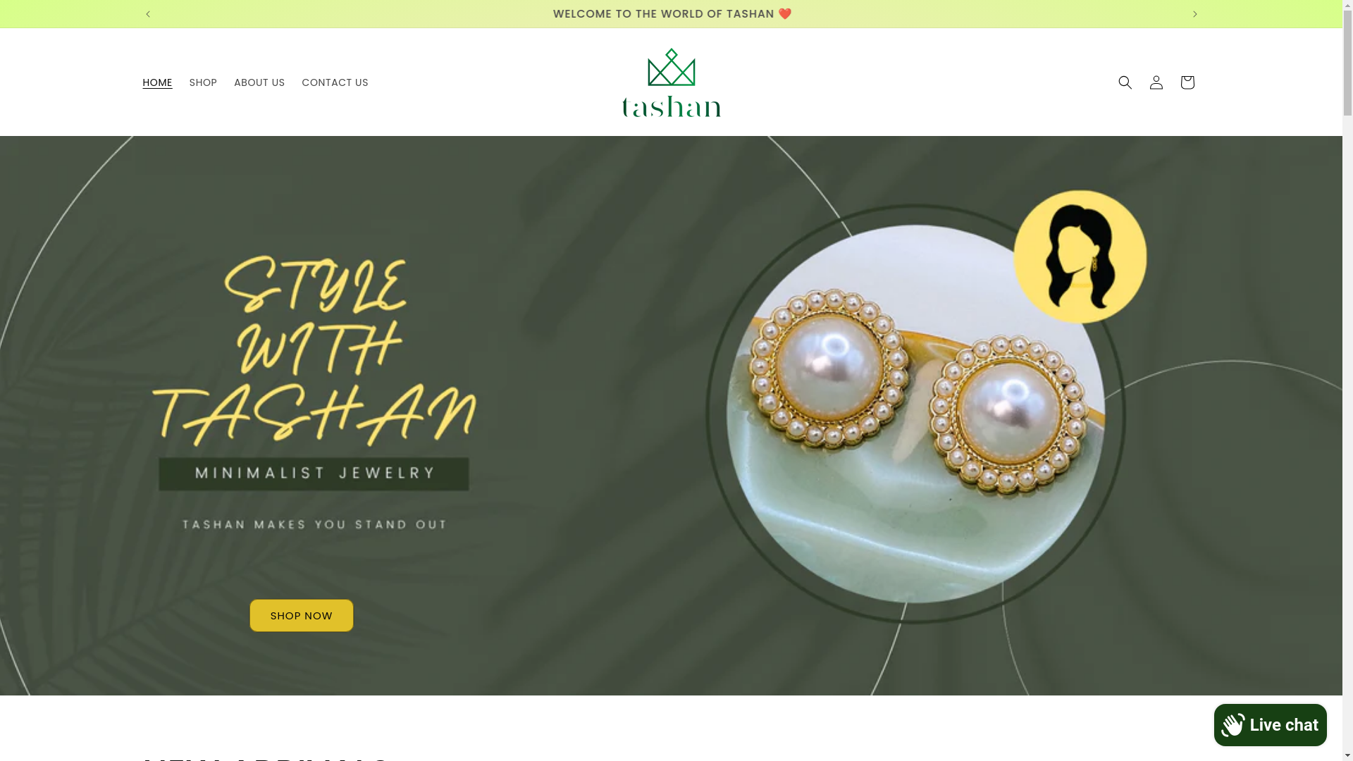 website screenshot of https://tashan.ae/