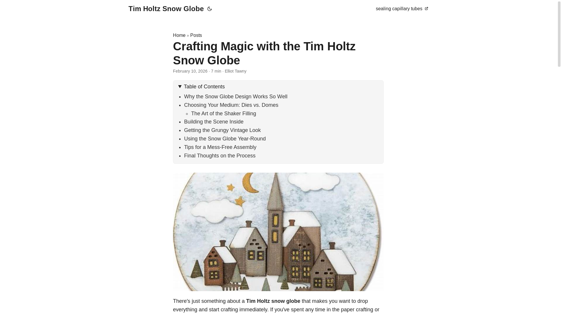 website screenshot of https://tim-holtz-snow-globe.pages.dev/