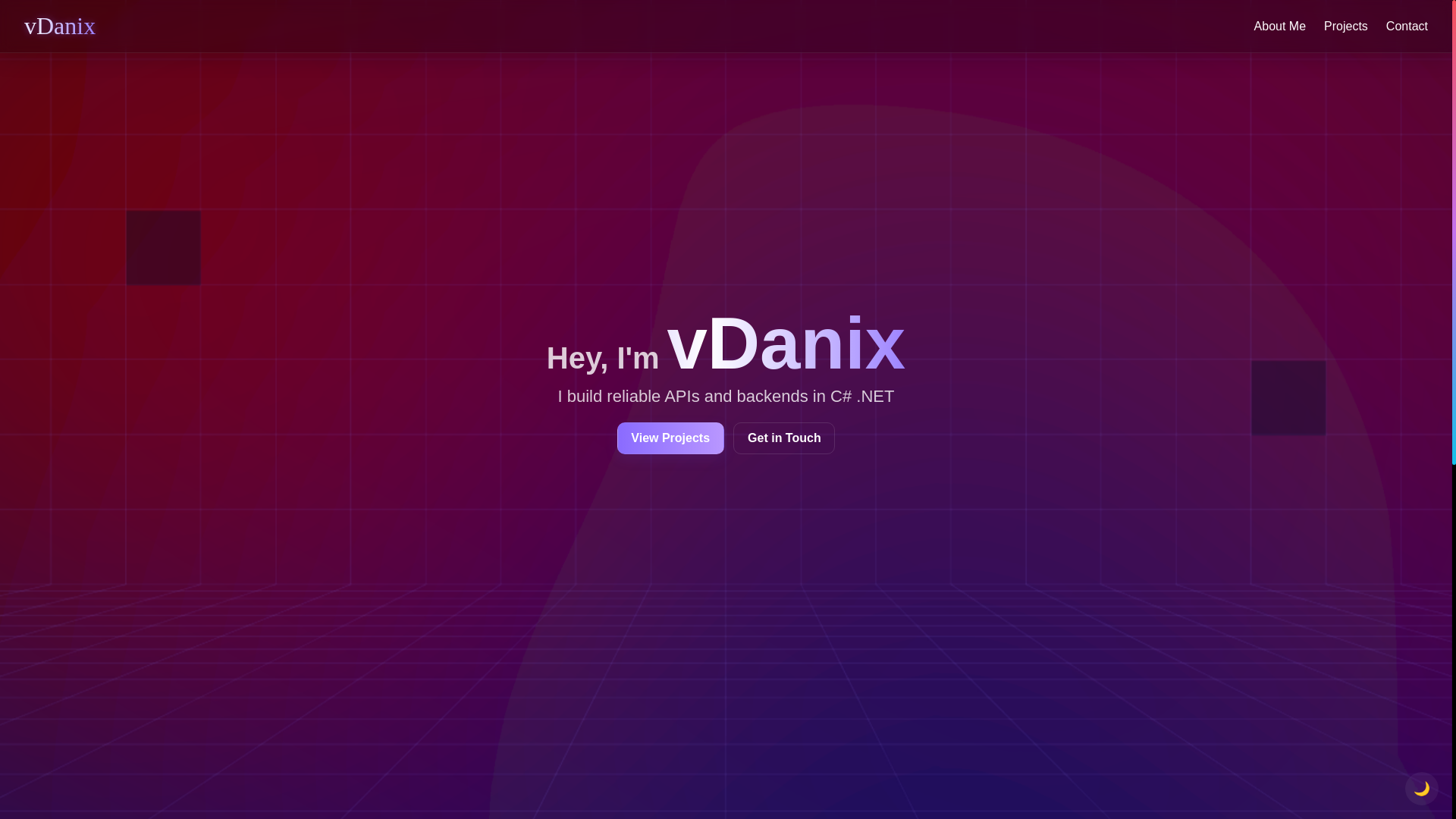website screenshot of https://vdanix.pages.dev/