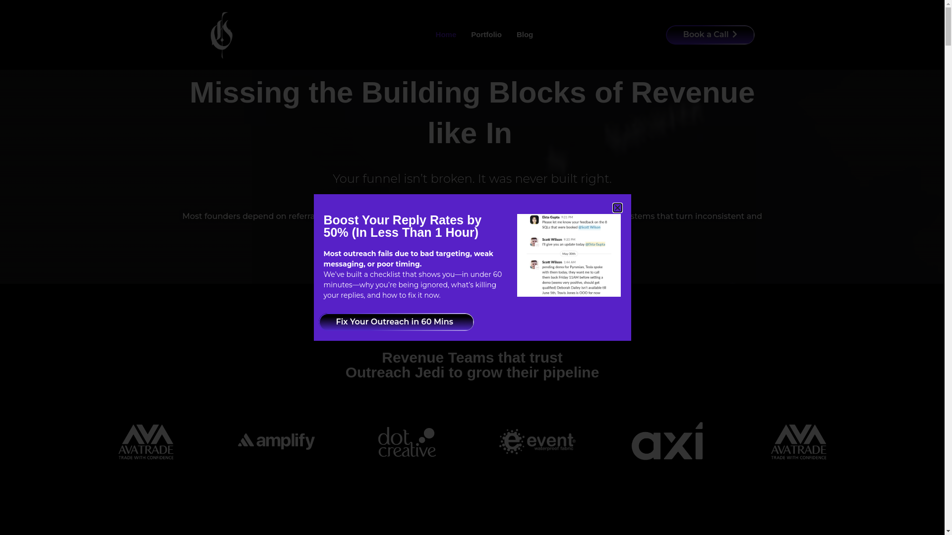 website screenshot of https://getb2bsalesgeneration.co