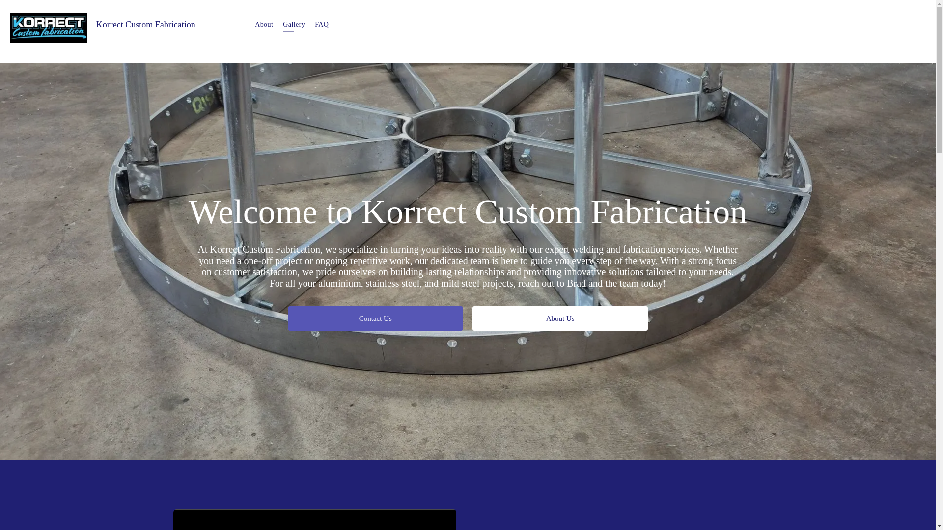 website screenshot of https://korrectcustomfabrication.com/