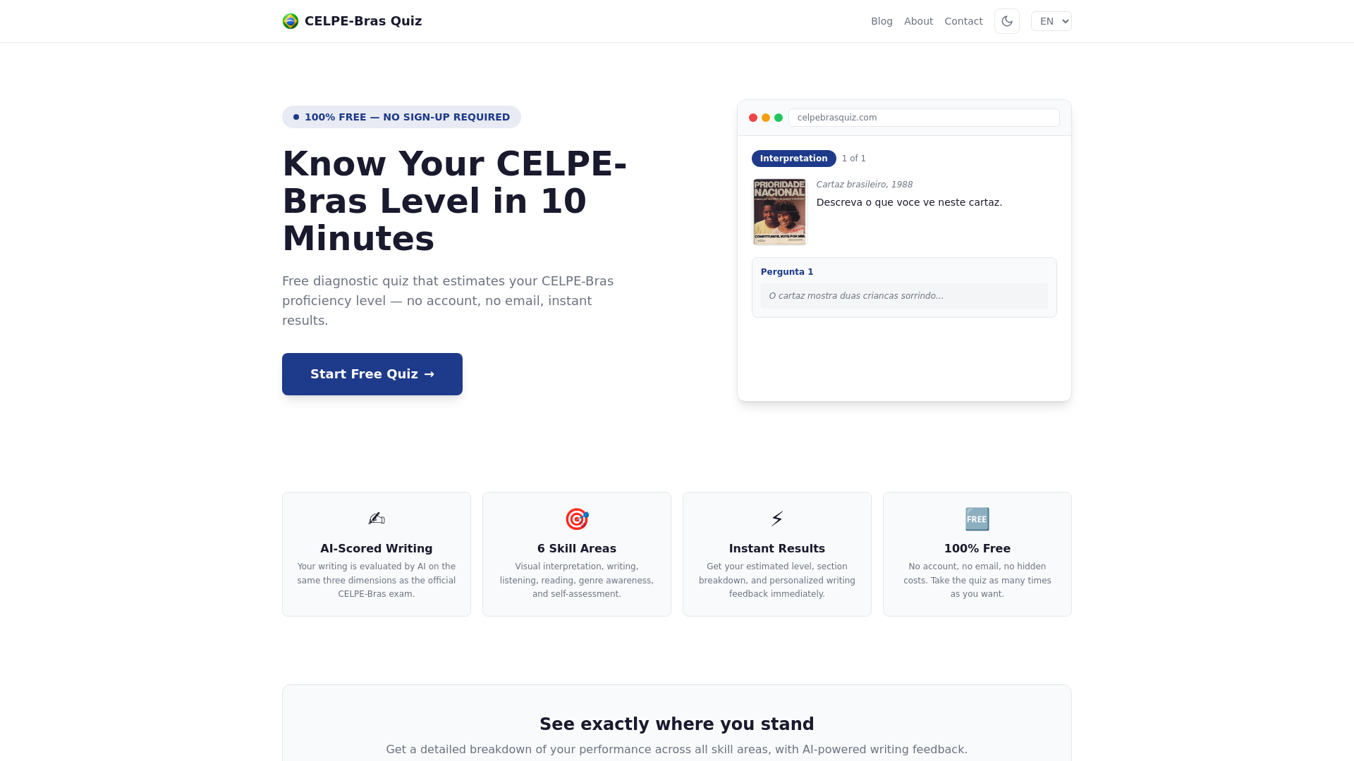 website screenshot of https://celpebrasquiz.com/
