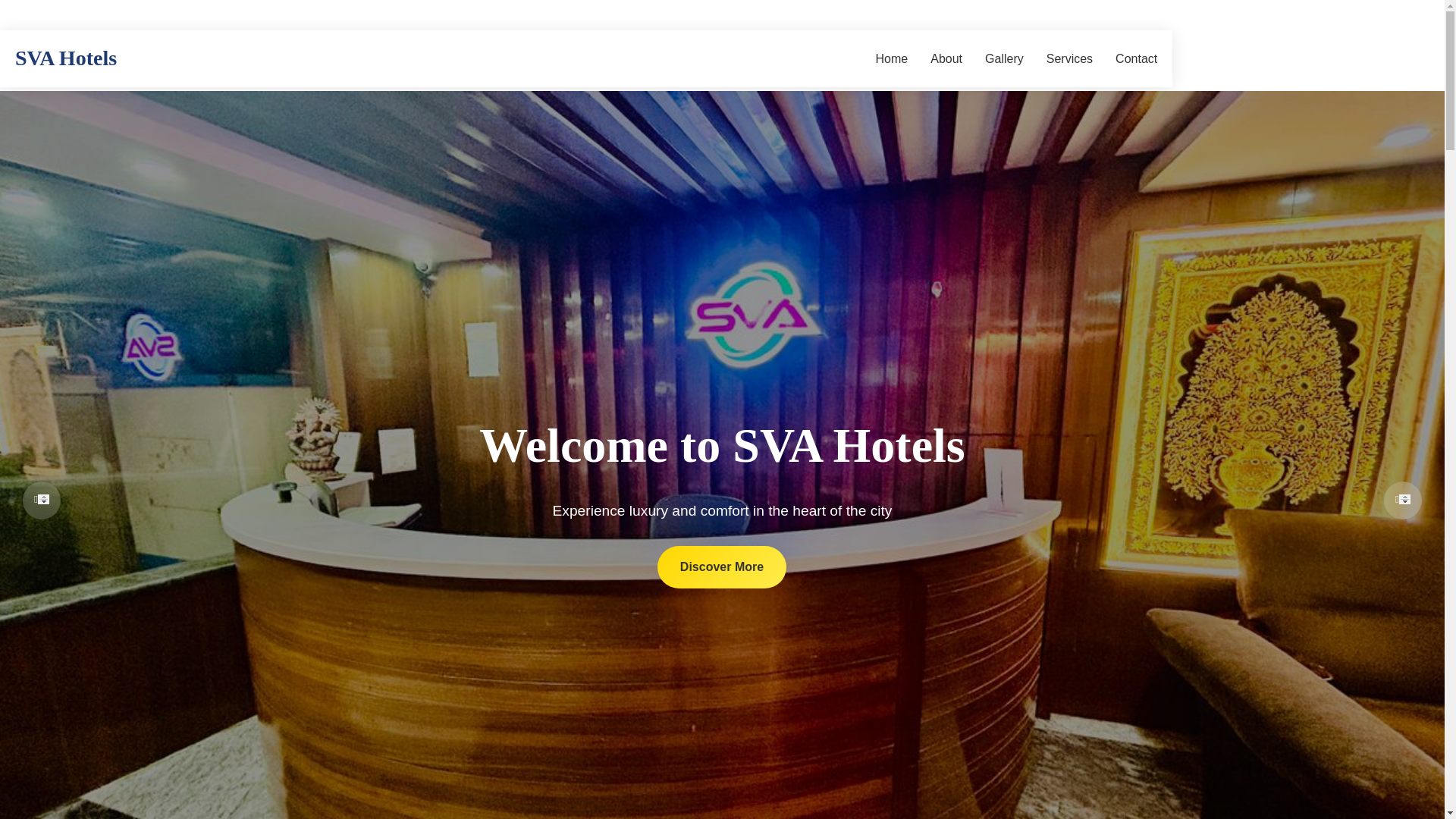 website screenshot of https://hotelsva.in/