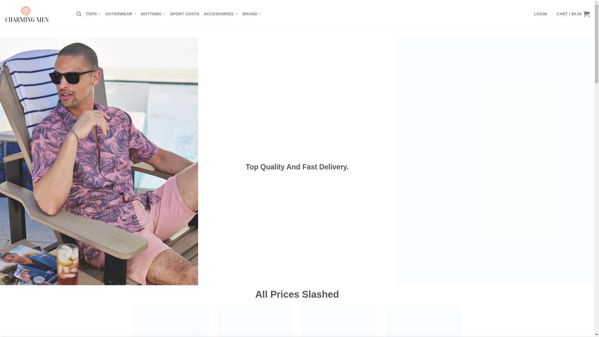 website screenshot of https://charming-mens.com/