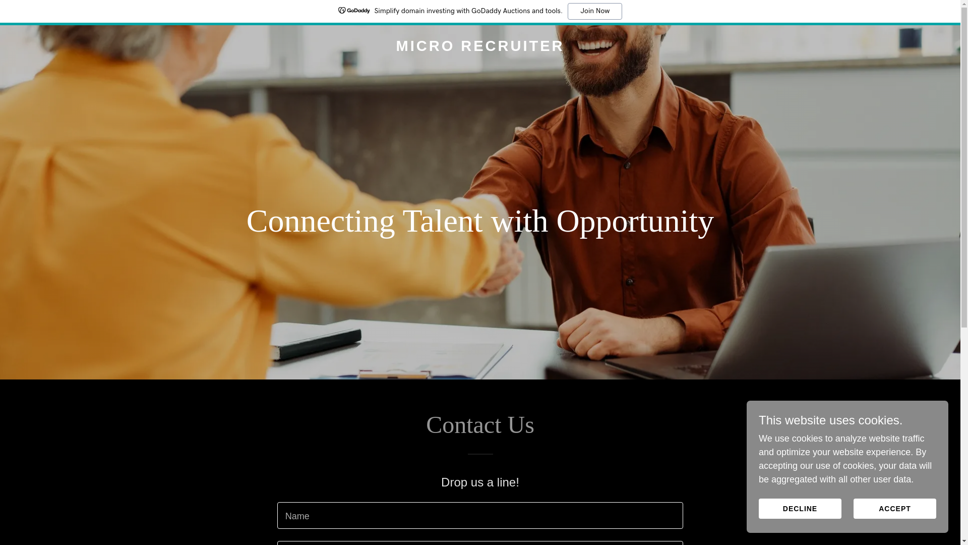 website screenshot of https://microrecruiter.co.uk/