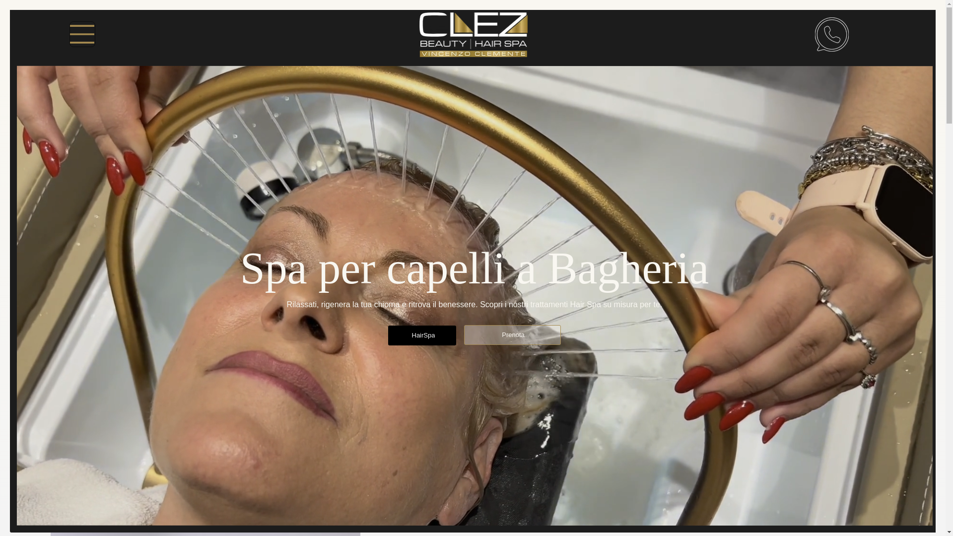website screenshot of https://hairspasicilia.it/