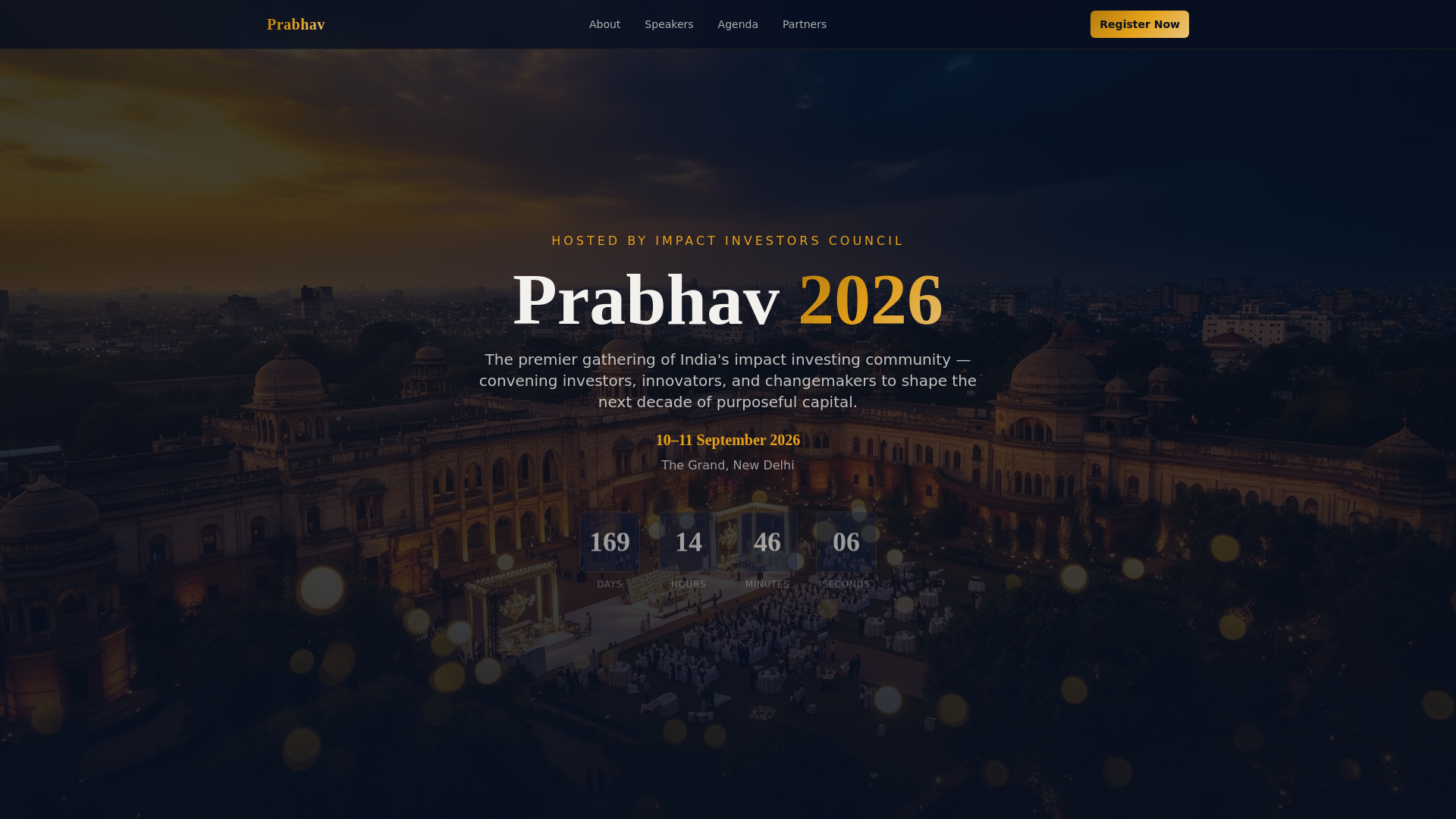 website screenshot of https://prabhav-impact-launchpad.pages.dev/
