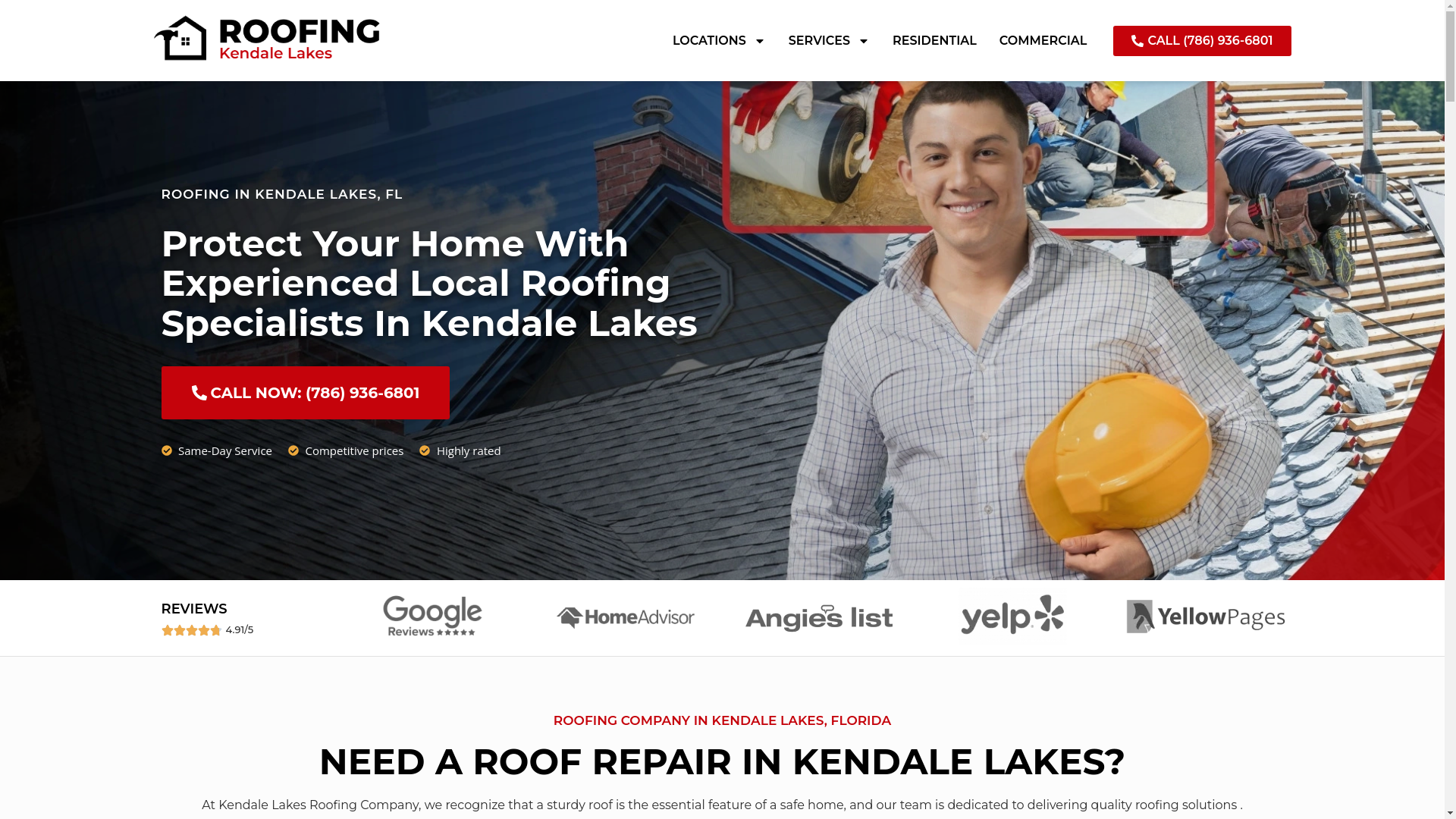 website screenshot of https://roofingkendalelakes.com/