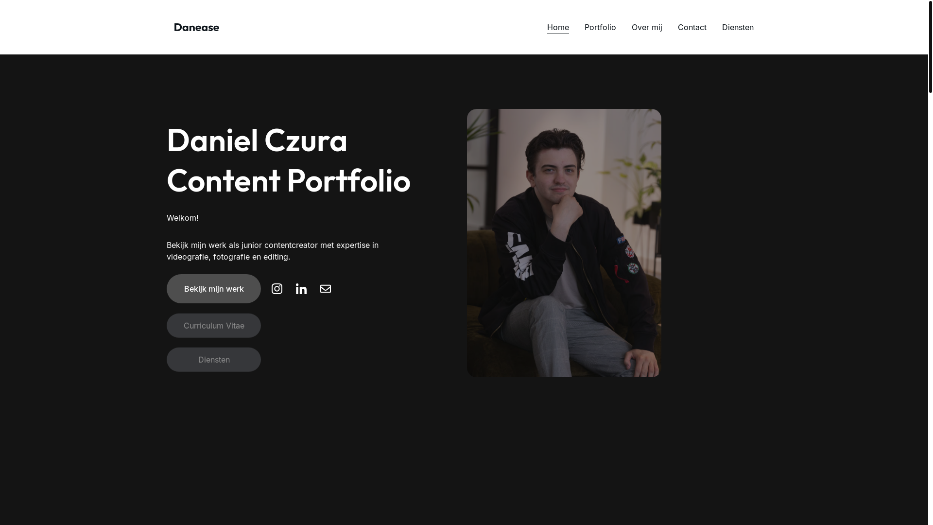 website screenshot of https://daneaseportfolio.com/