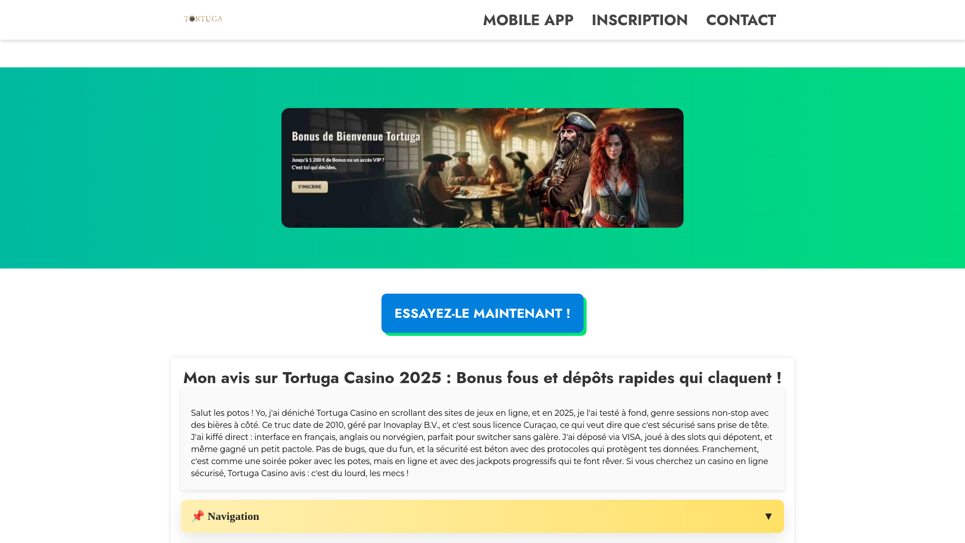 website screenshot of https://tortugacasino365fr.org/