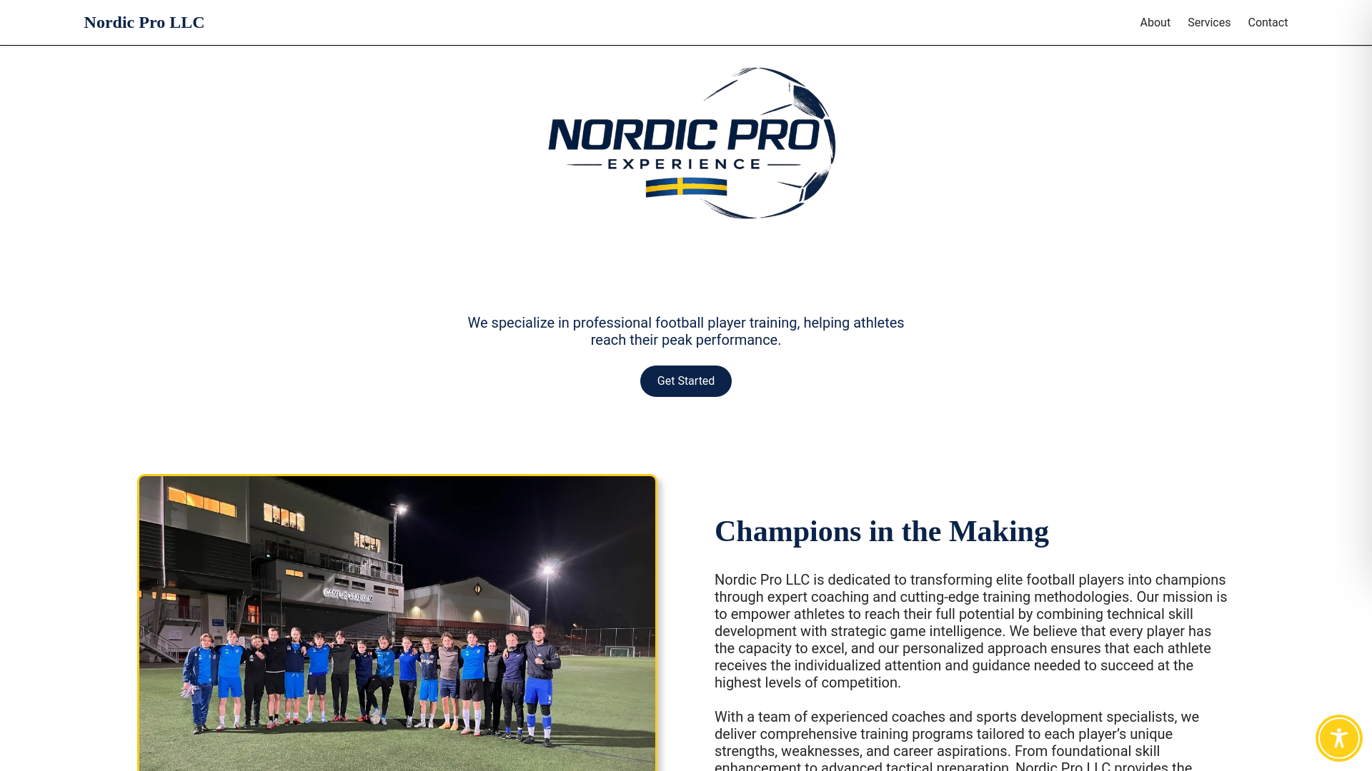website screenshot of https://nordic-pro.org/