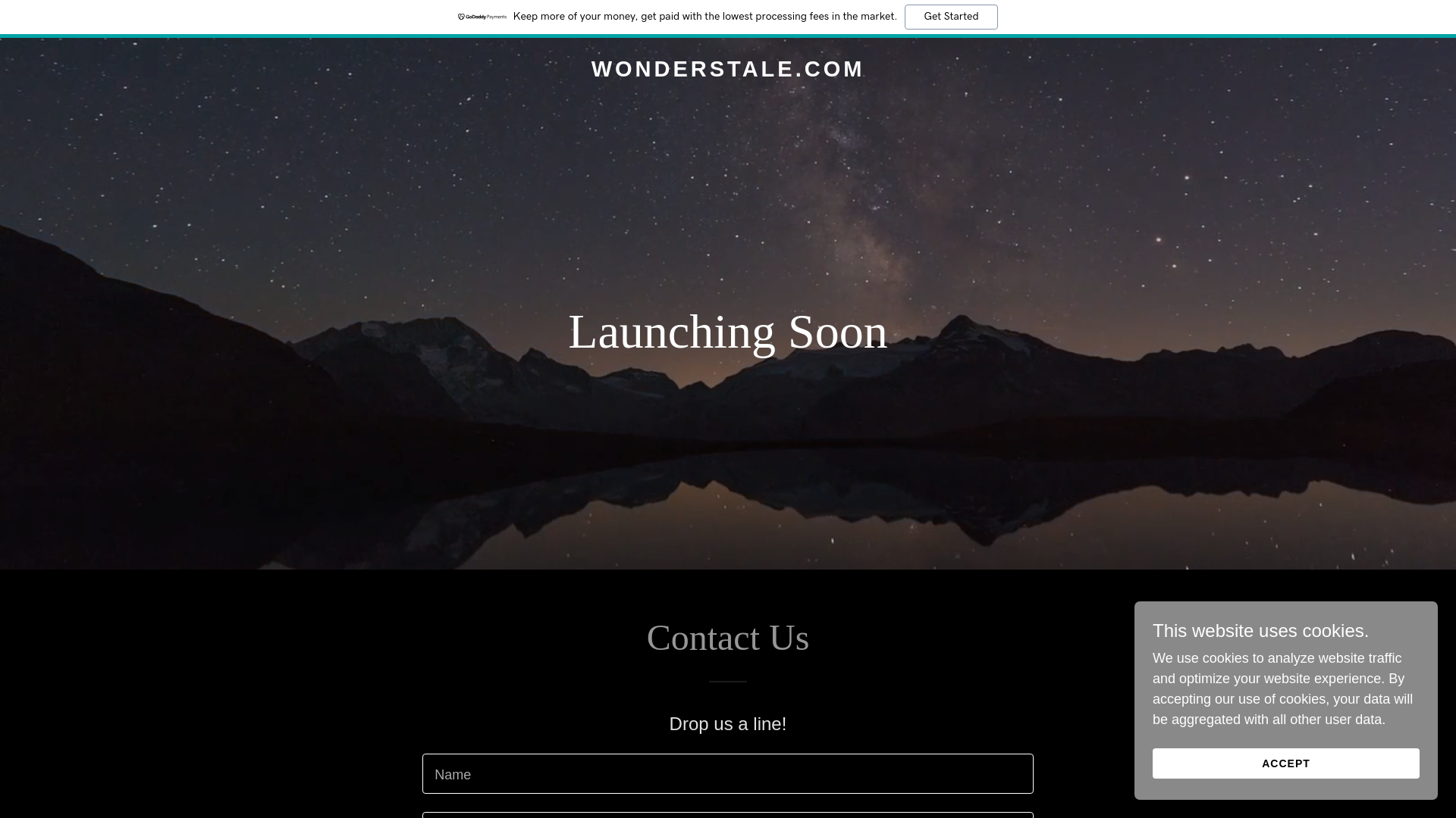 website screenshot of https://wonderstale.com/