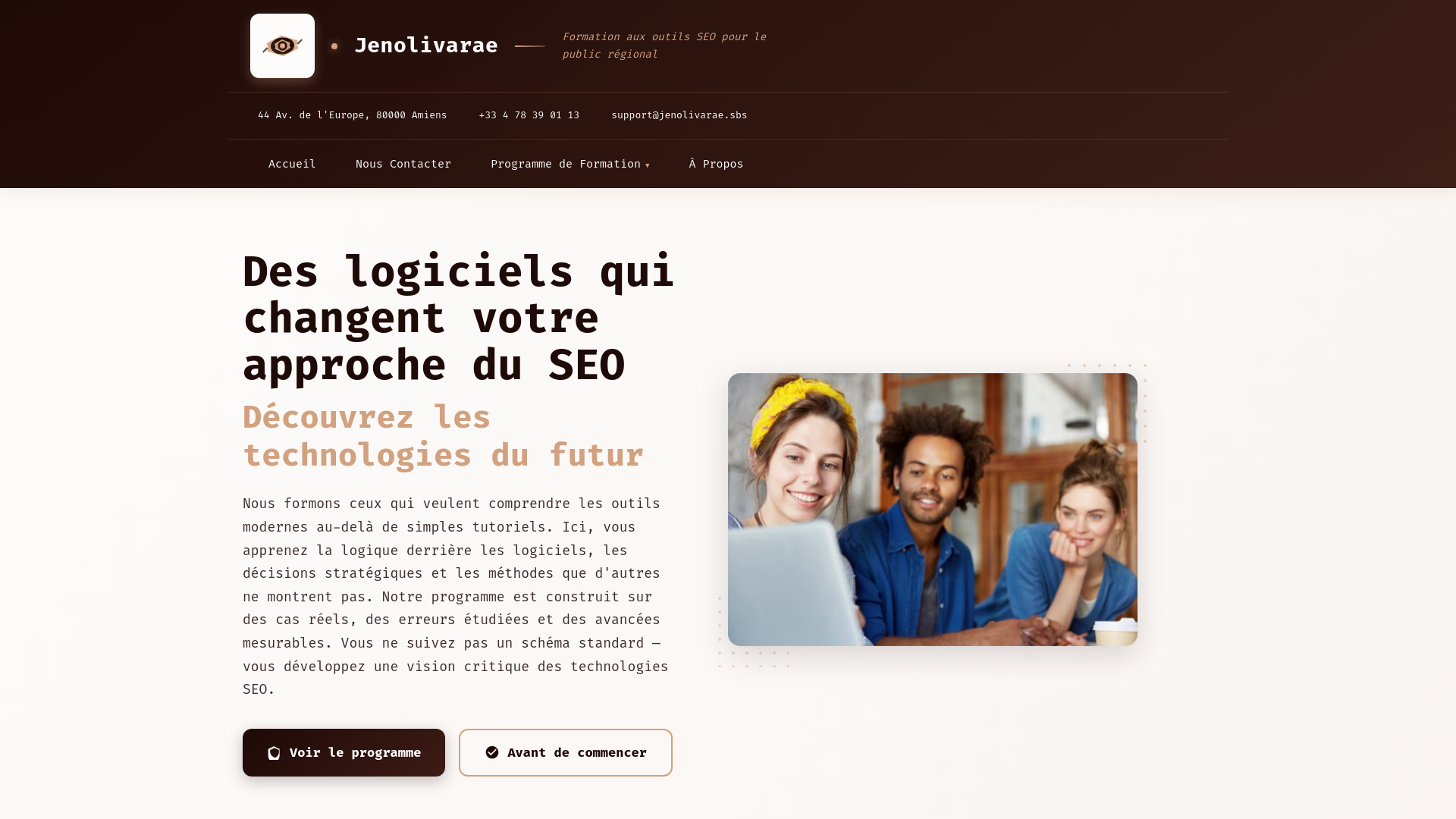 website screenshot of https://jenolivarae.sbs