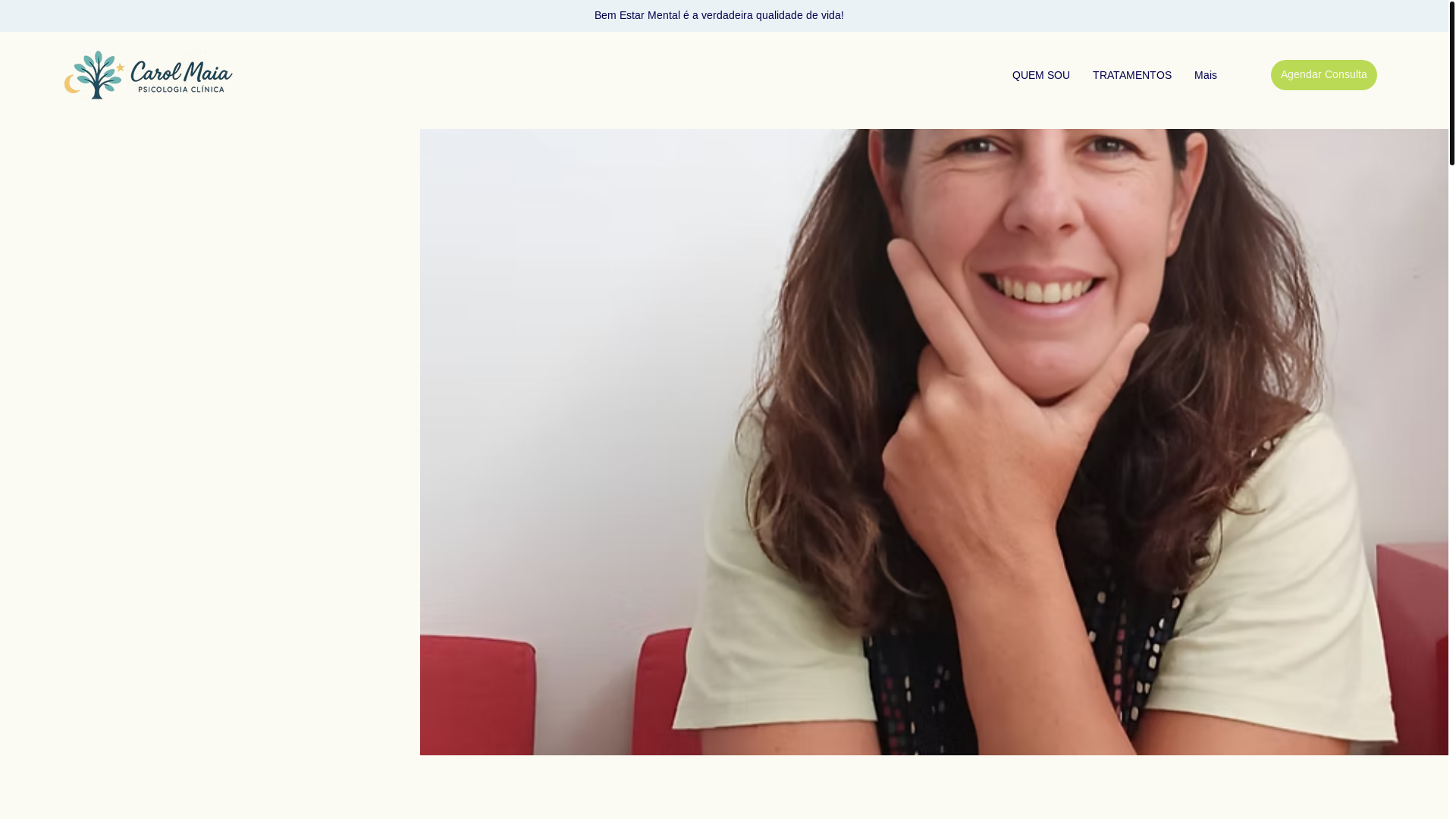 website screenshot of https://carolmaiapsi.com.br/