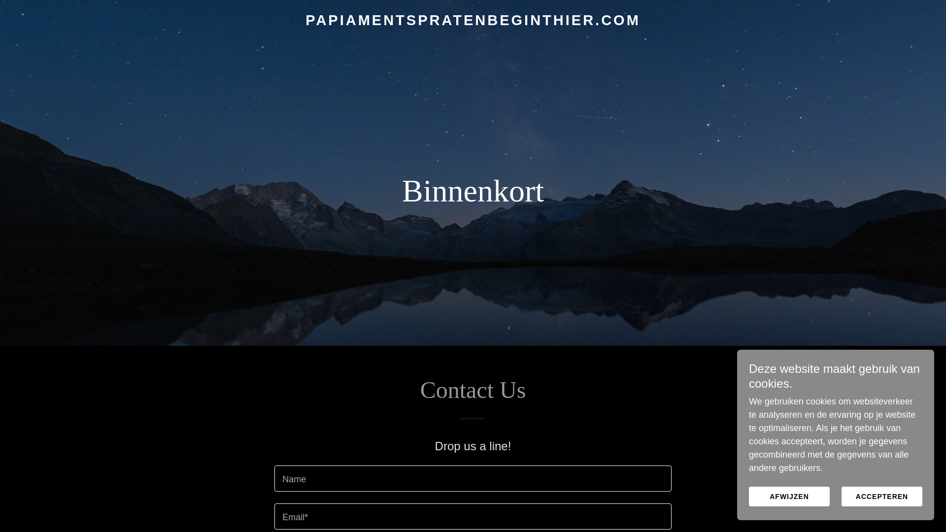 website screenshot of https://papiamentspratenbeginthier.com/