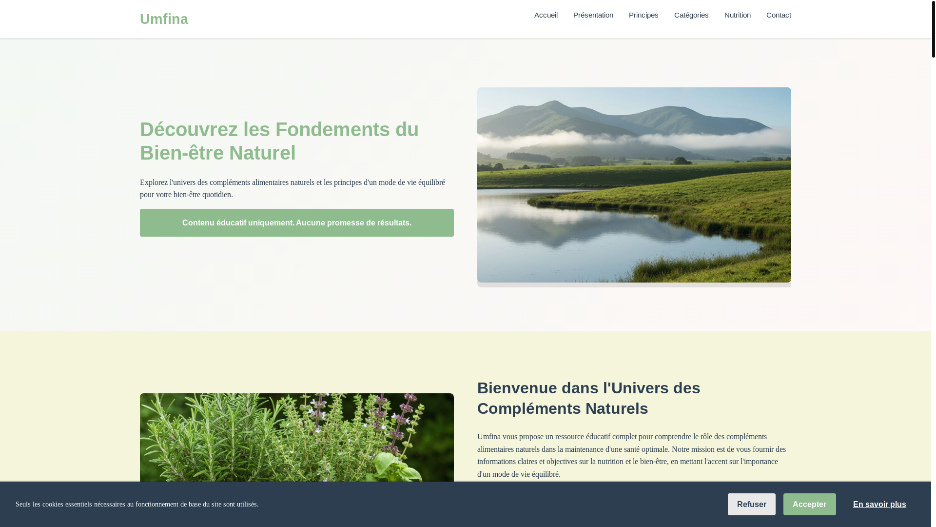 website screenshot of https://umfinasn.info/