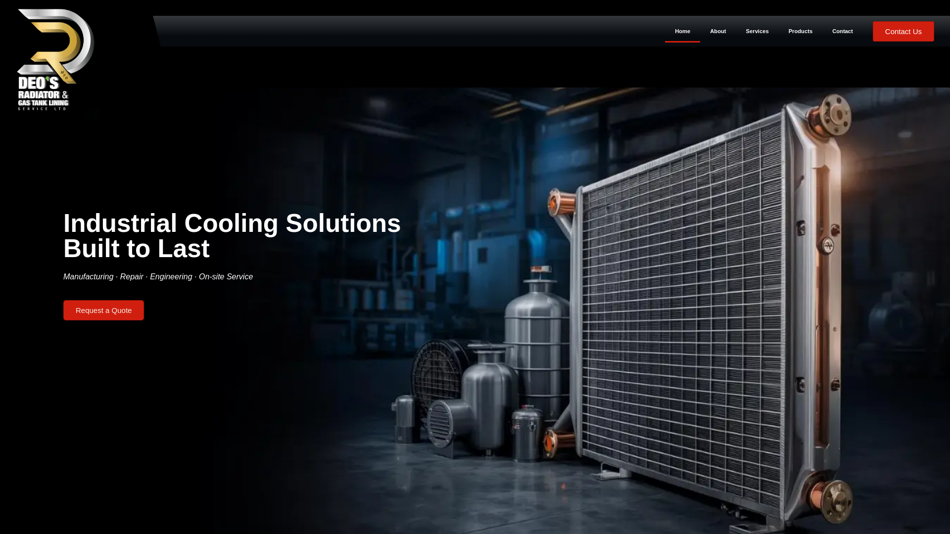 website screenshot of https://deosradiatortt.com