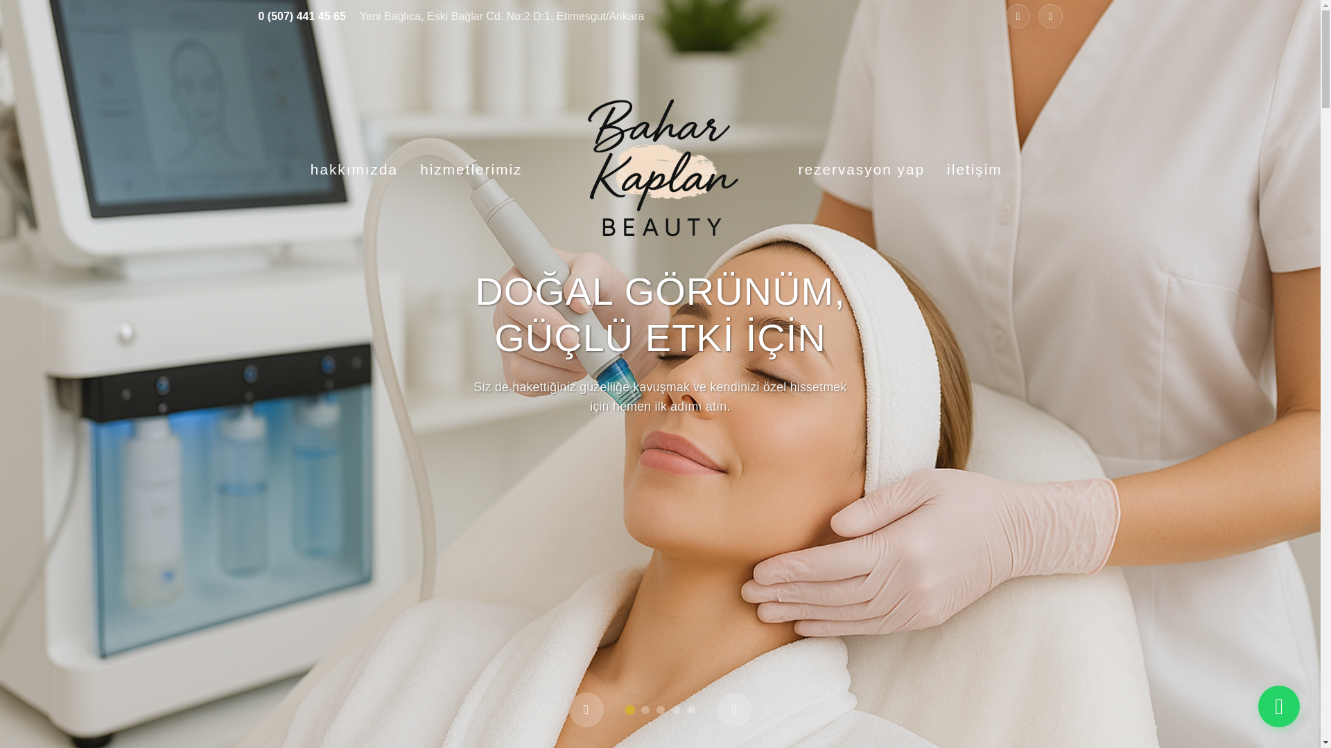 website screenshot of https://baharkaplanbeauty.com.tr/