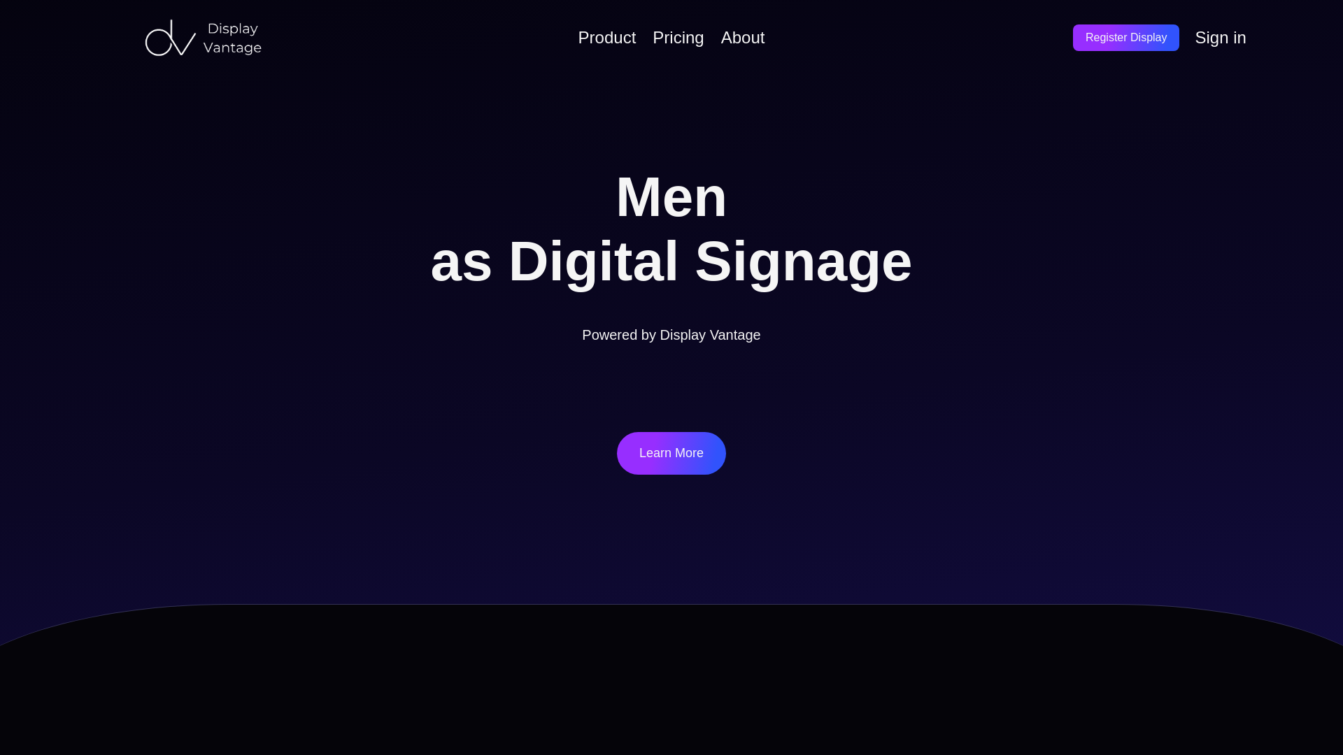 website screenshot of https://displayvantage.pages.dev/
