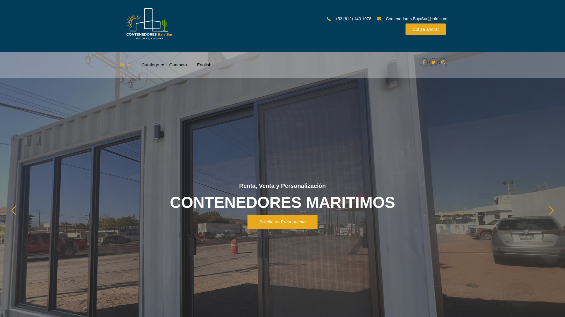 website screenshot of https://torrescontenedores.com/
