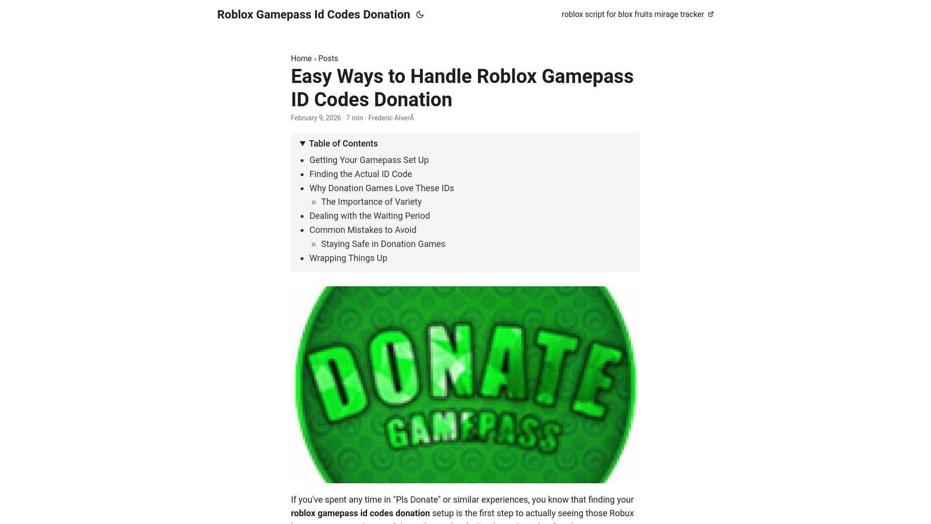 website screenshot of https://roblox-gamepass-id-codes-donation.pages.dev/