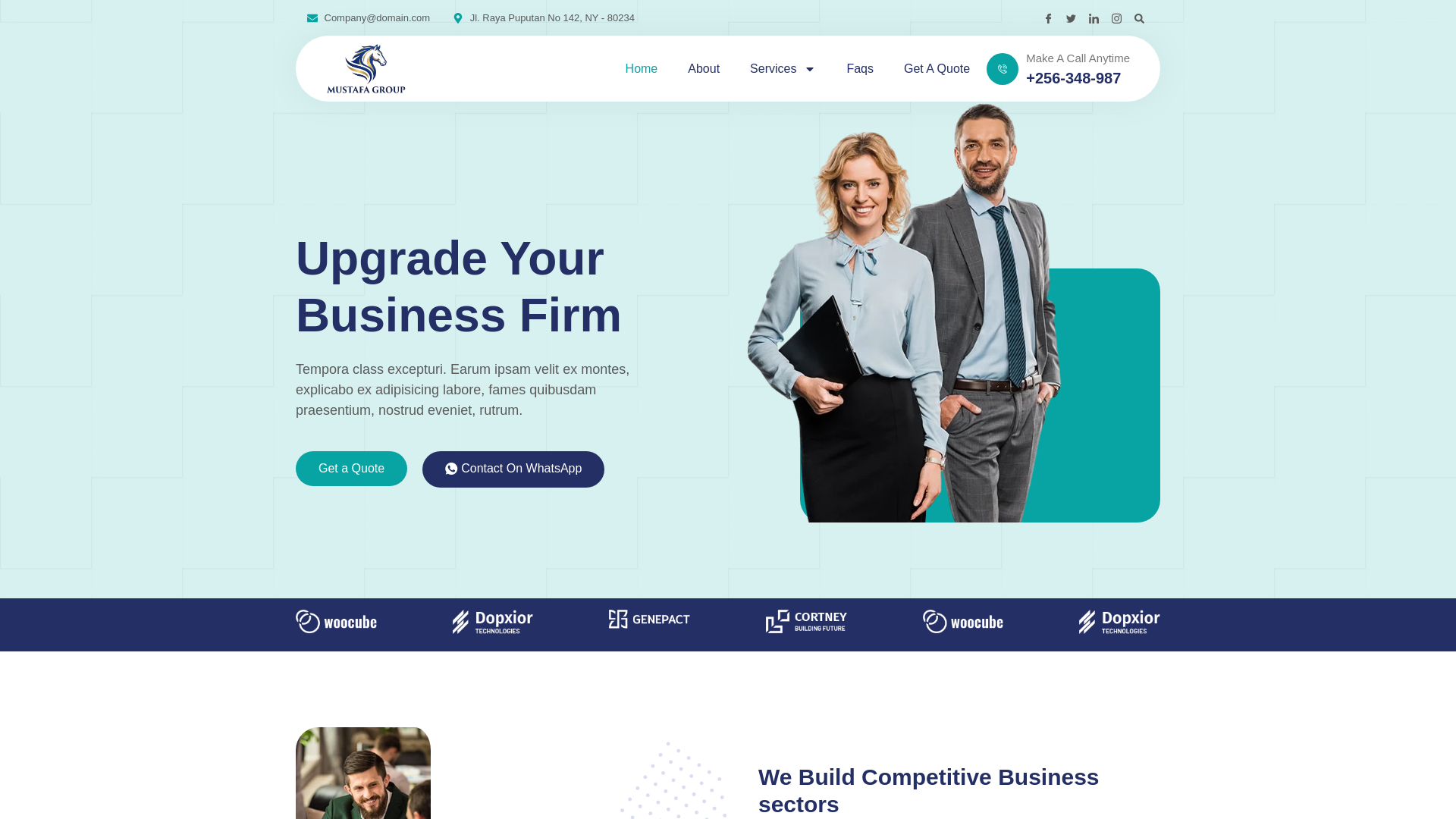 website screenshot of https://mustafagroup.co.uk