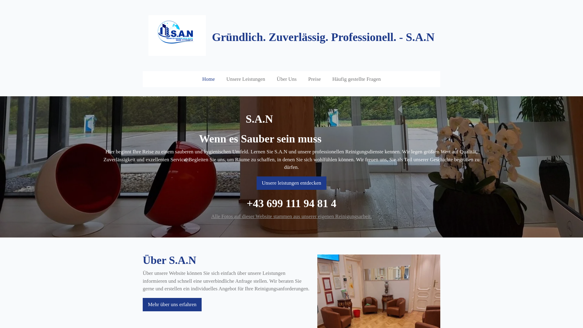 website screenshot of https://san16.at/