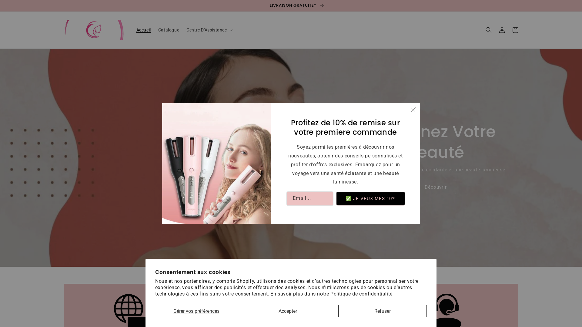website screenshot of https://beauteesante.store/