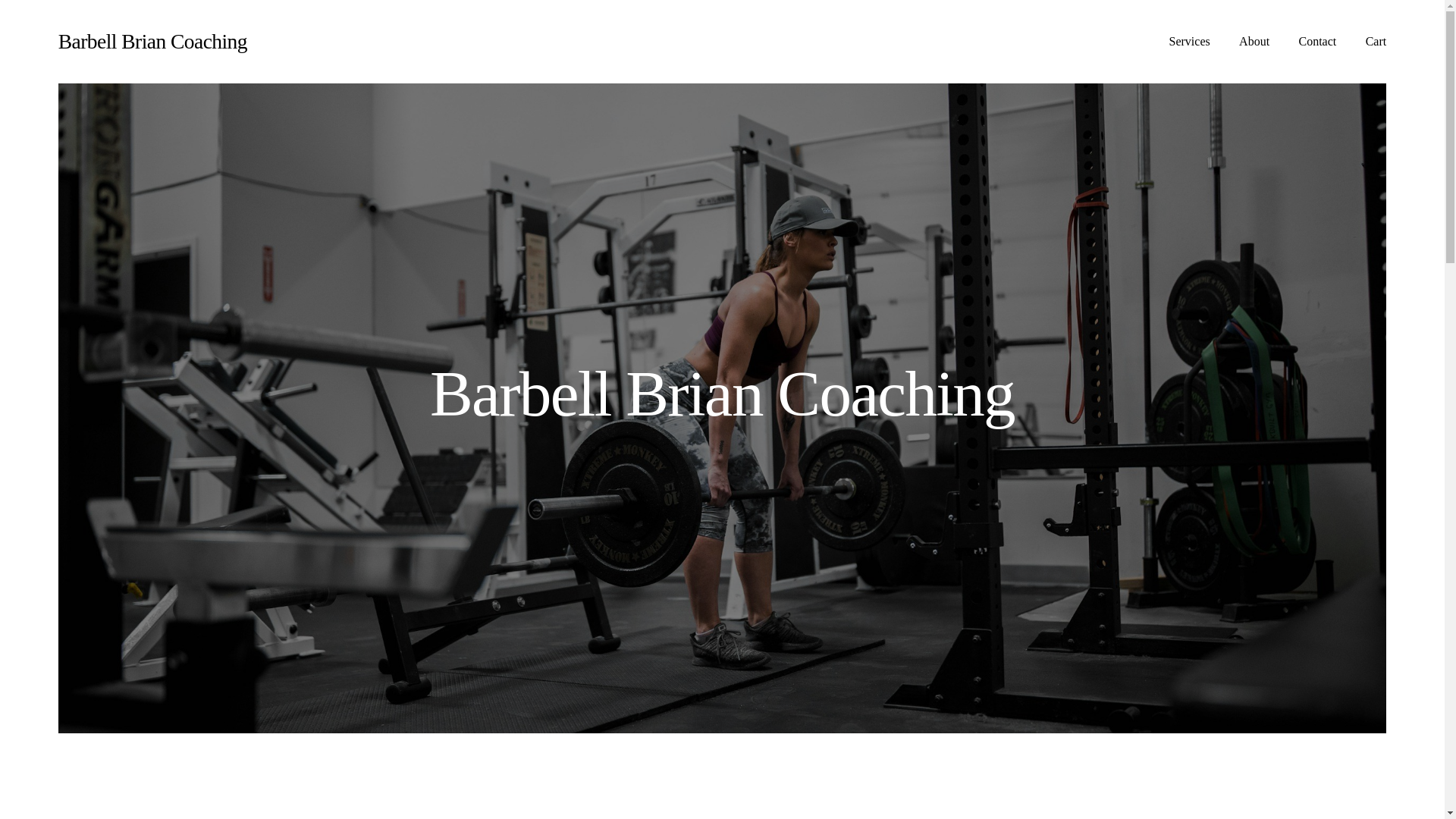 website screenshot of https://barbellbriancoaching.com/