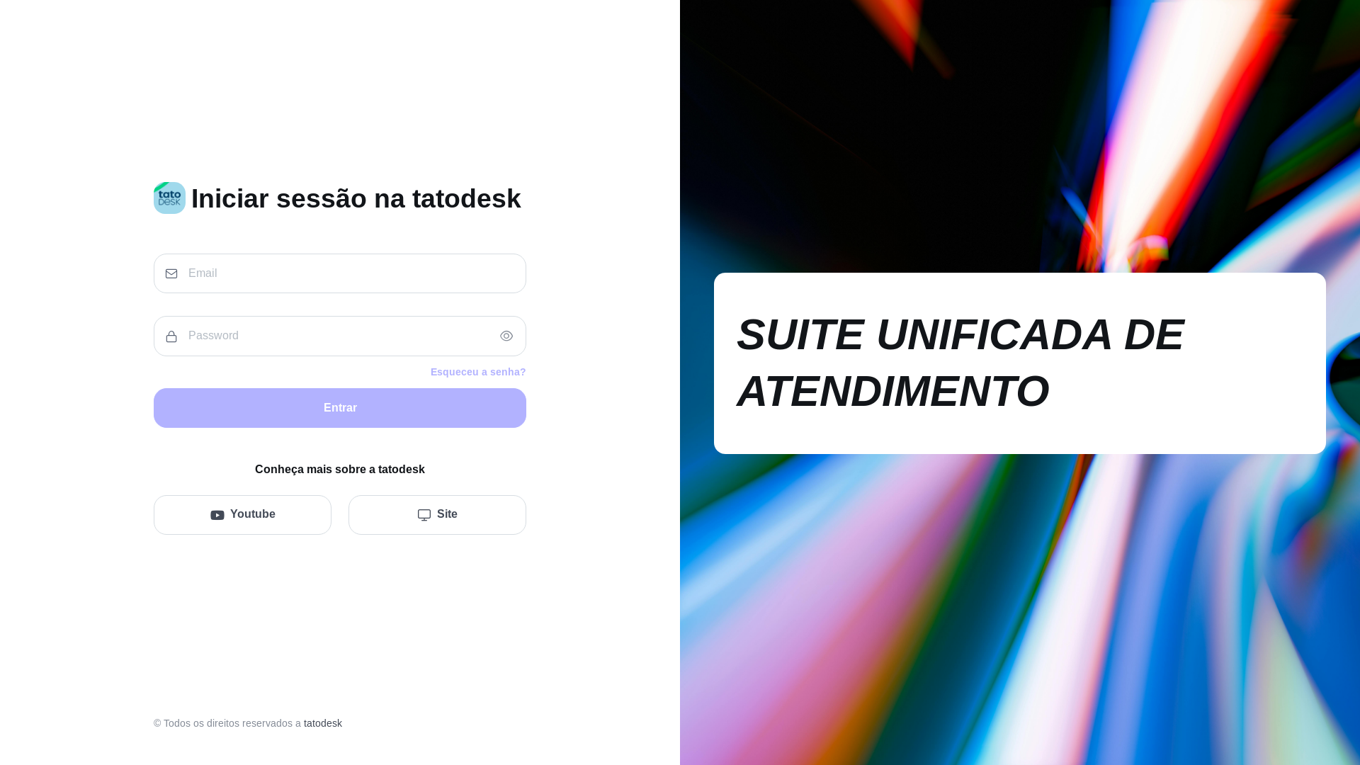 website screenshot of https://app.tatodesk.com/