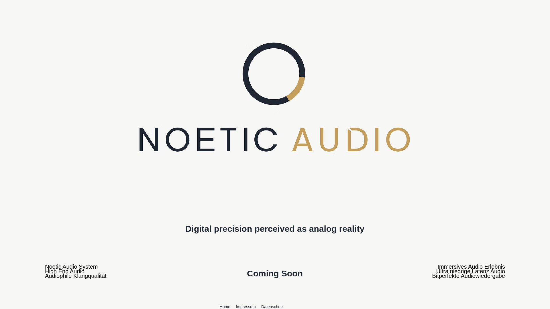 website screenshot of https://noetic-audio.de