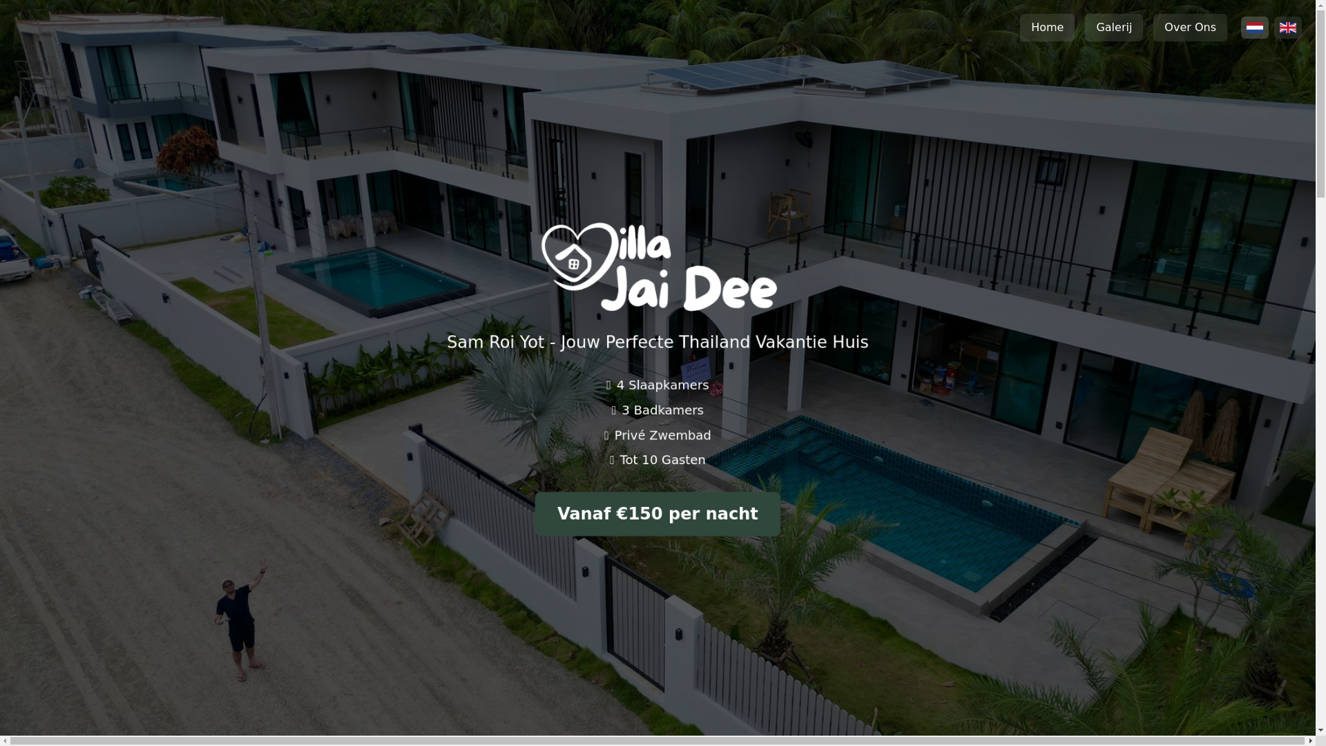 website screenshot of https://villajaidee.com/