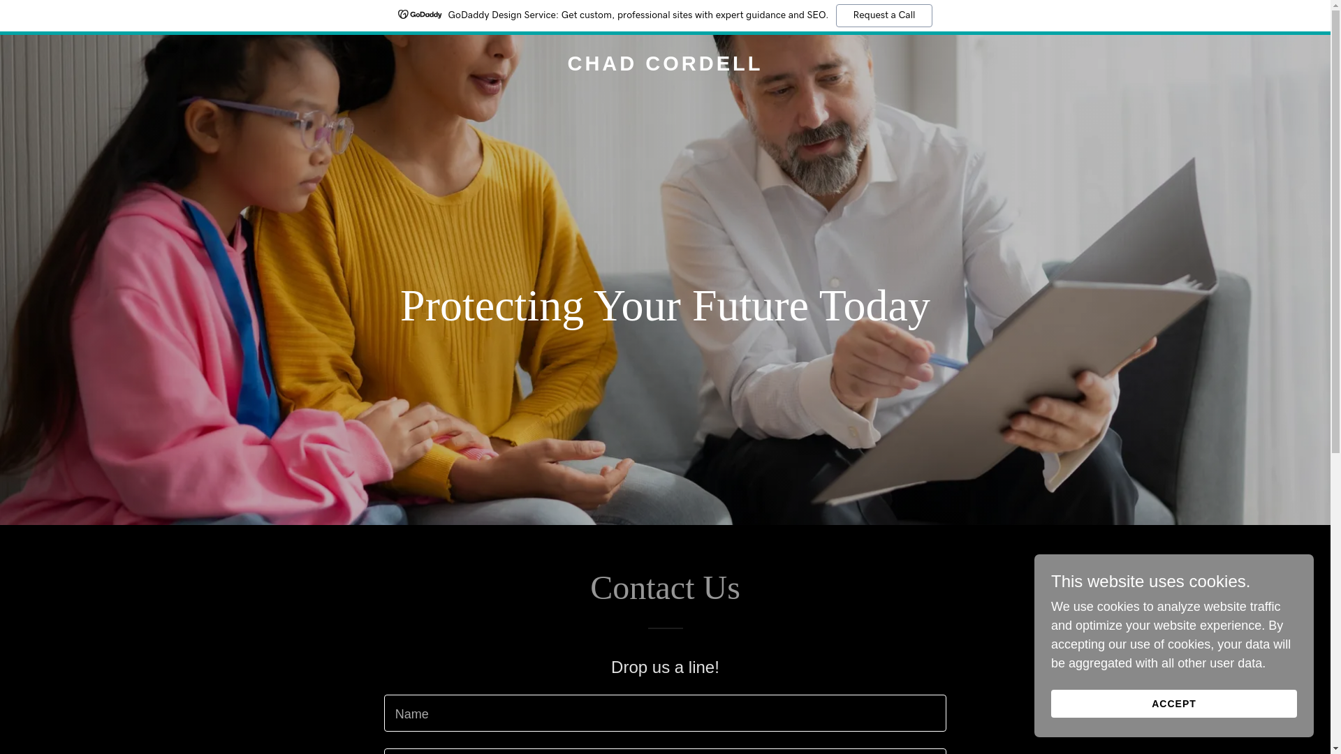 website screenshot of https://chadcordell.com/