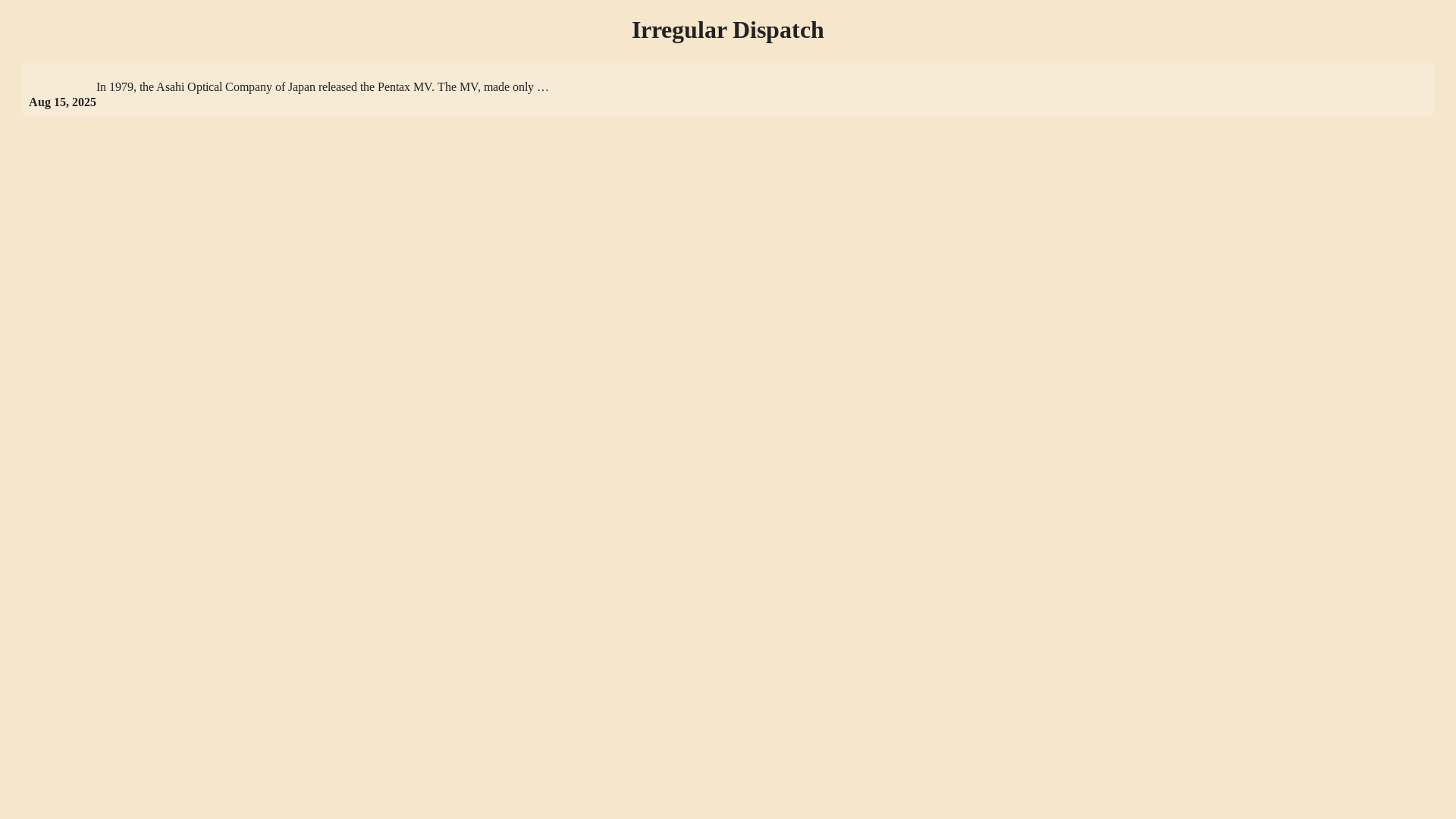 website screenshot of https://irregular-dispatch-v7.pages.dev/