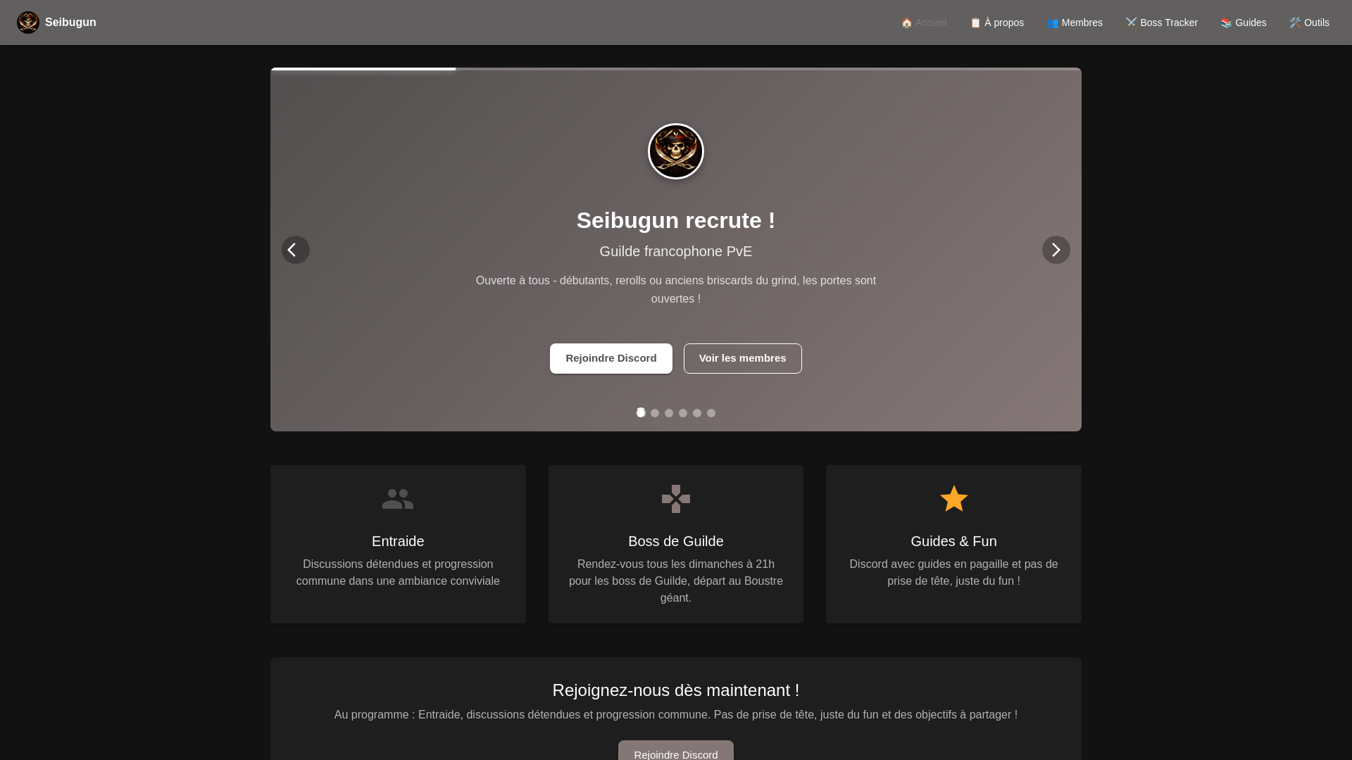 website screenshot of https://seibugun.fr/