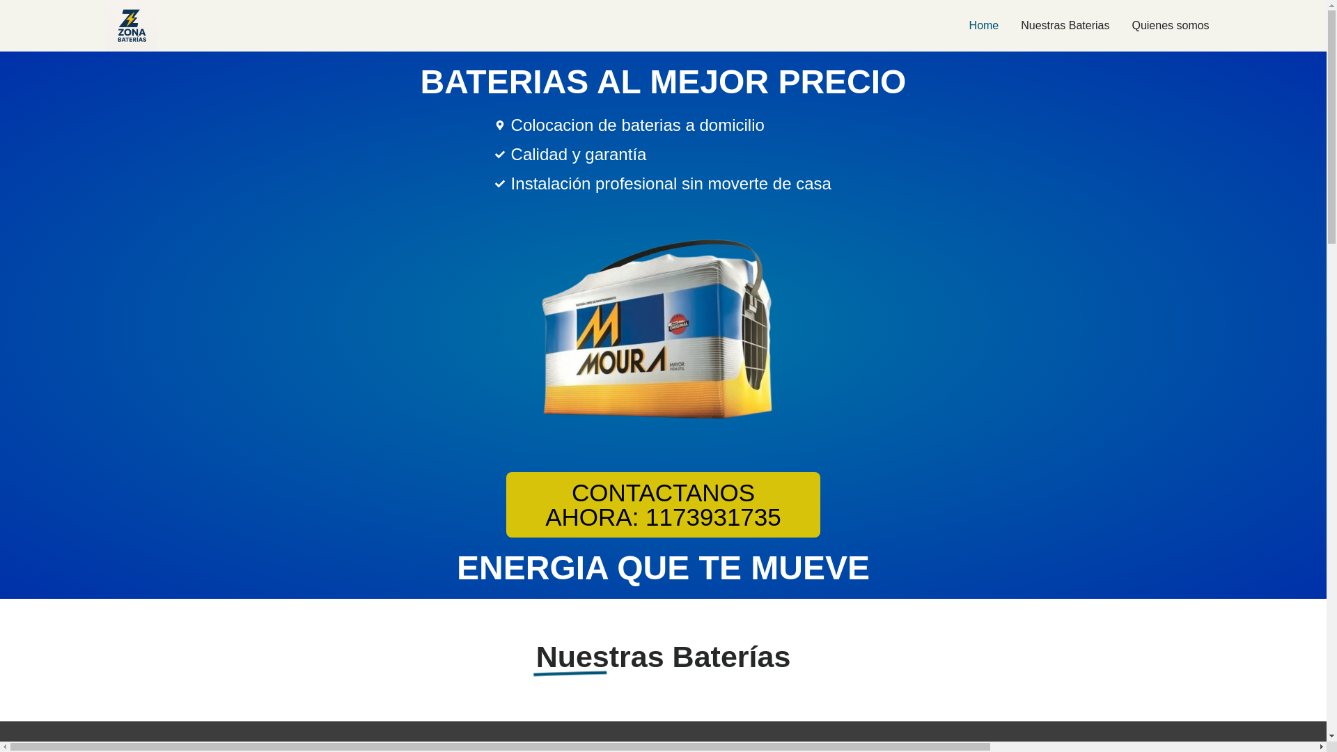 website screenshot of https://zonabaterias.com.ar/