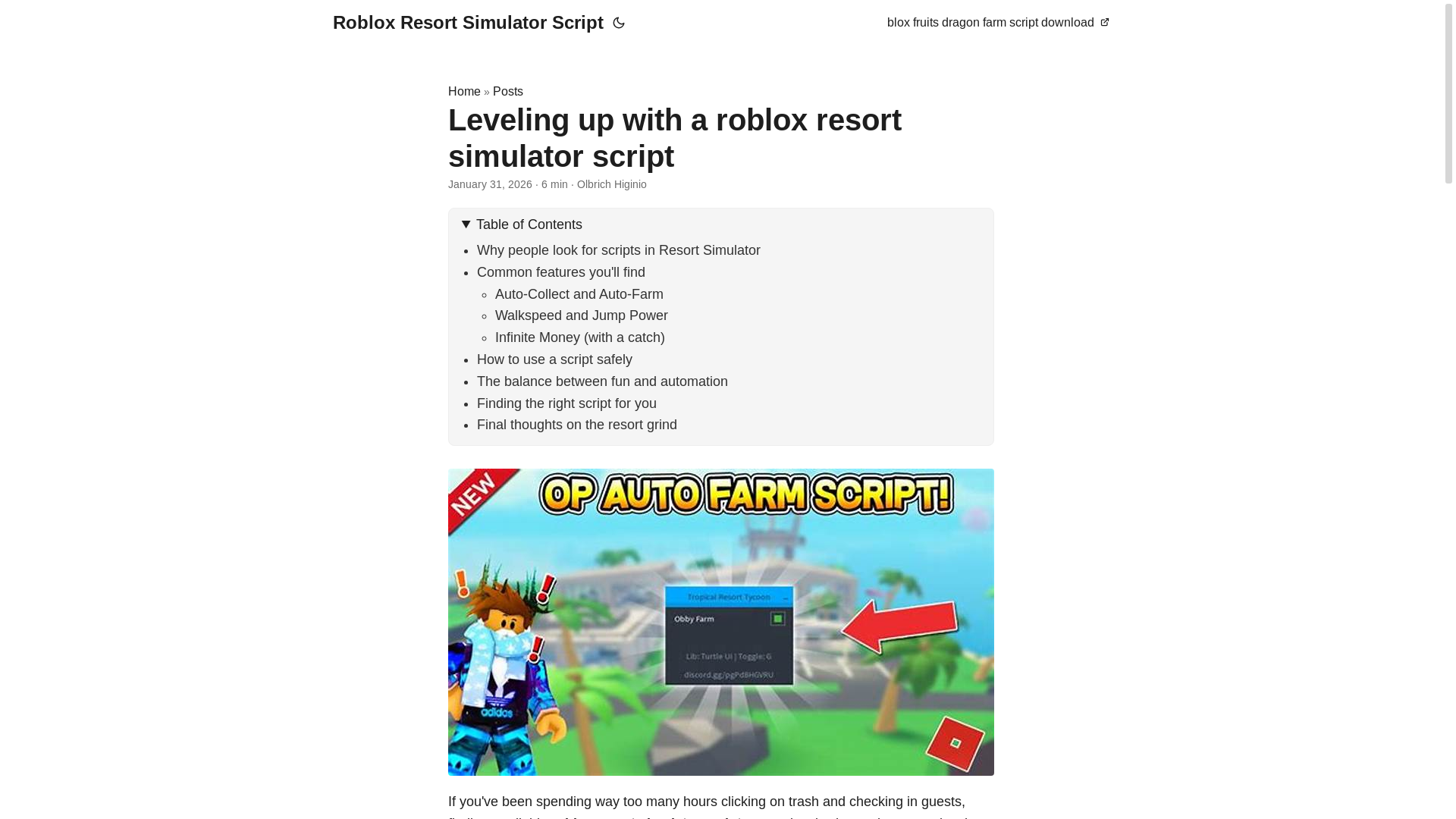 website screenshot of https://roblox-resort-simulator-script.pages.dev/