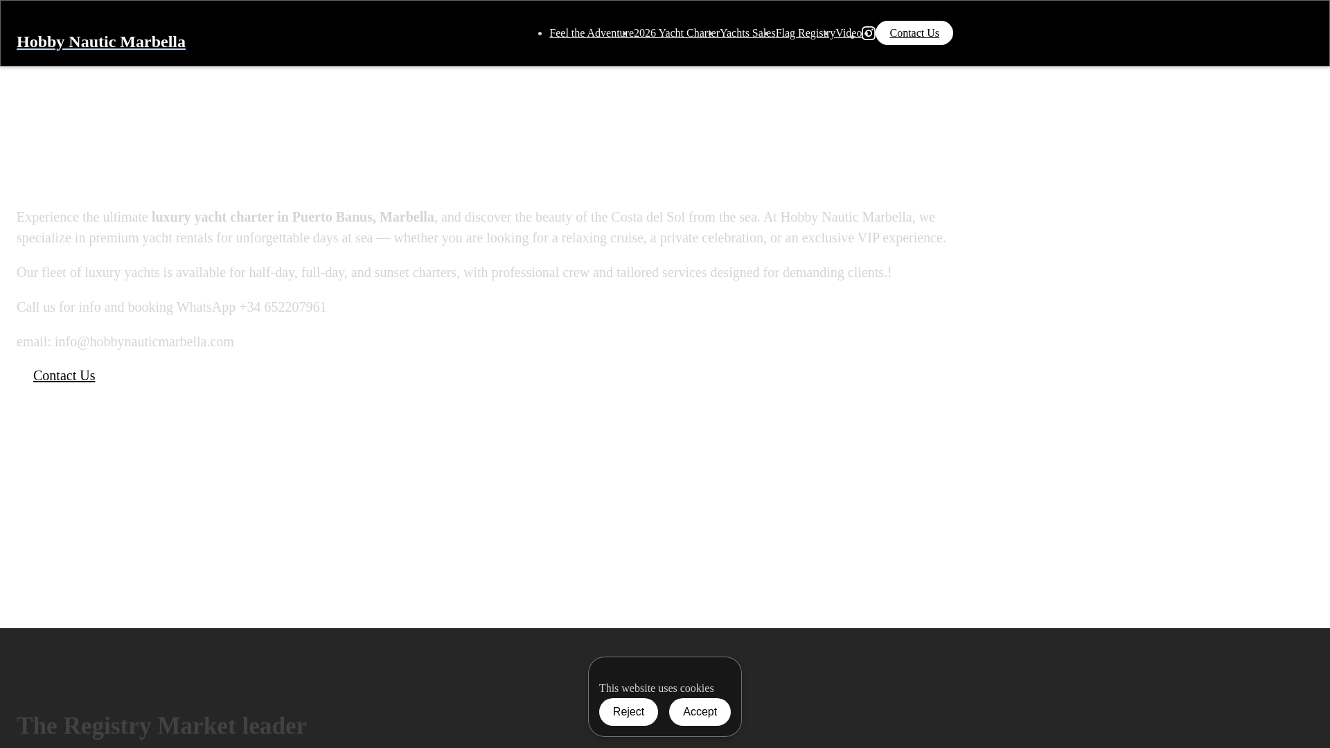 website screenshot of https://hobbynauticmarbella.com/