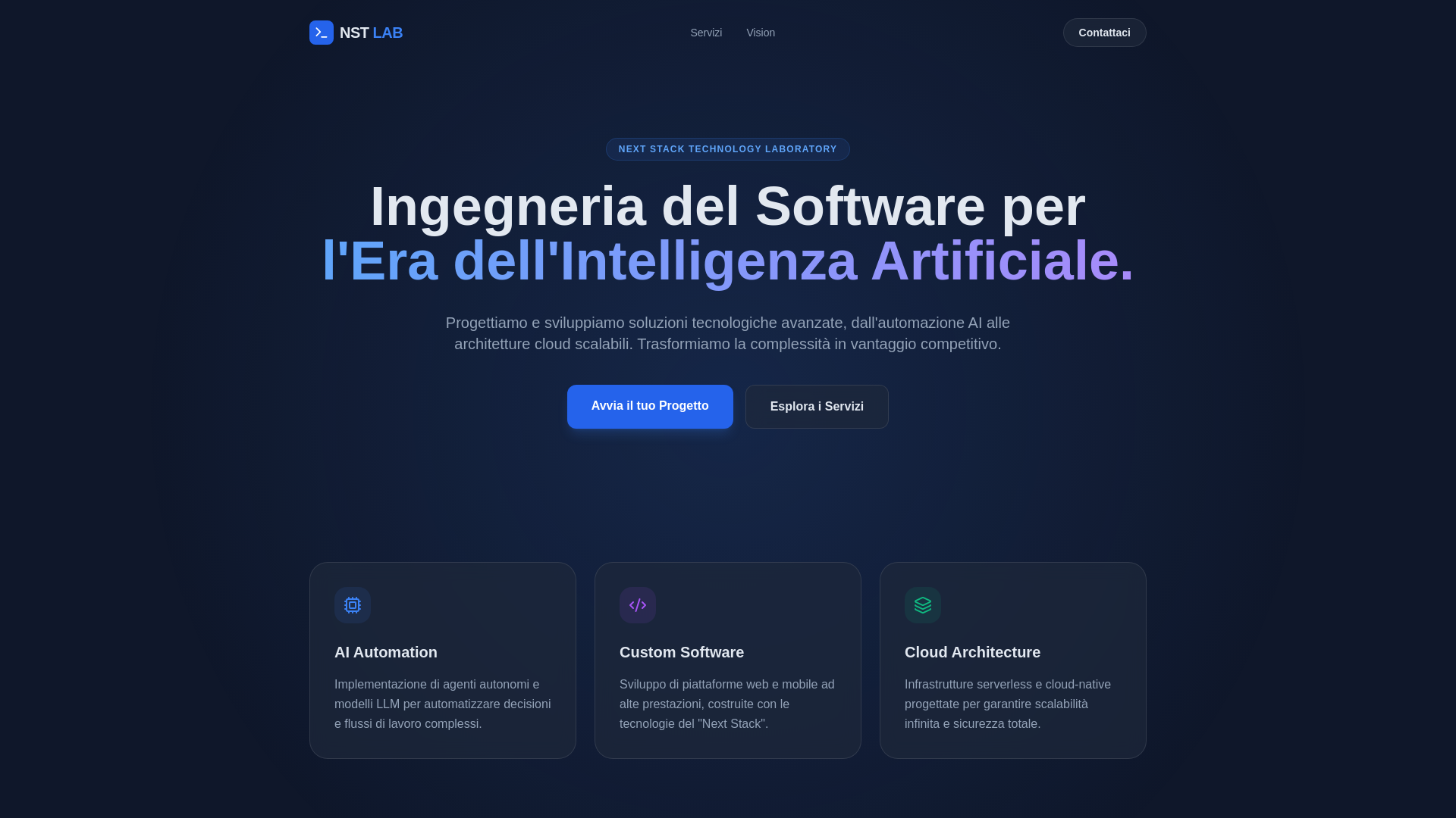 website screenshot of https://nstlab.it