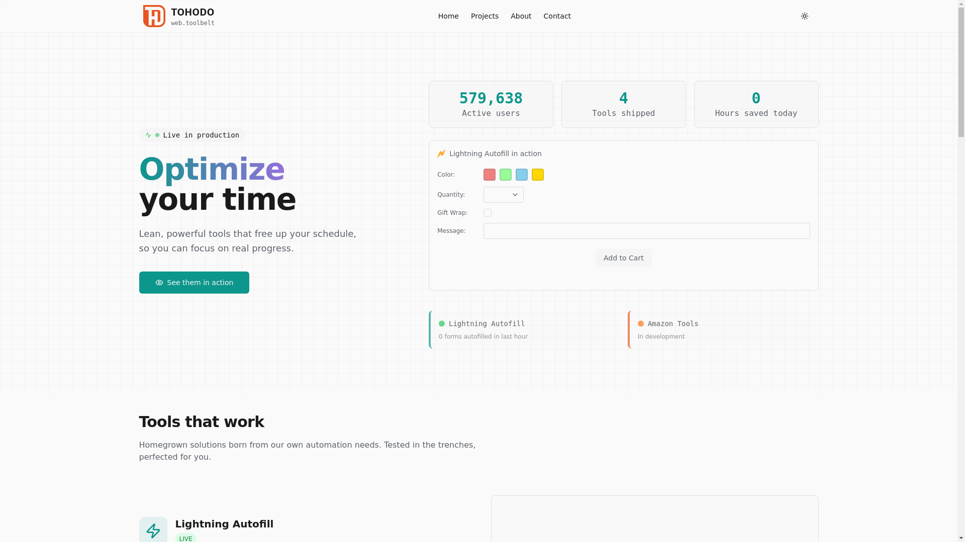 website screenshot of https://tohodo-react.pages.dev/