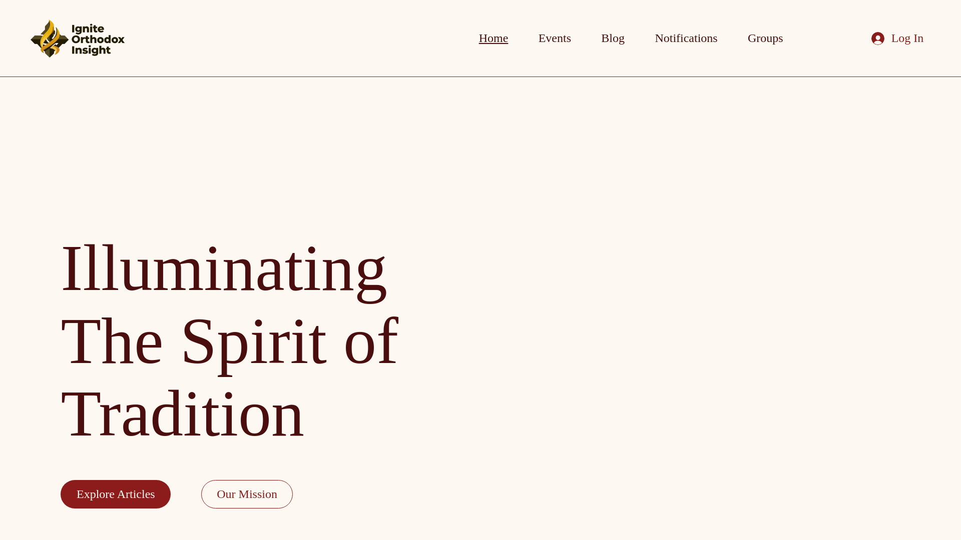 website screenshot of https://orthodoxinsite.net/