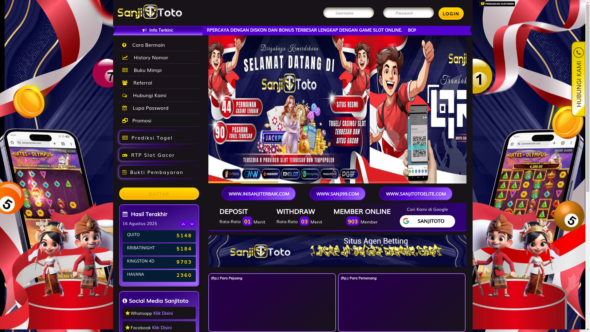 website screenshot of https://ambilcuansanji.com/