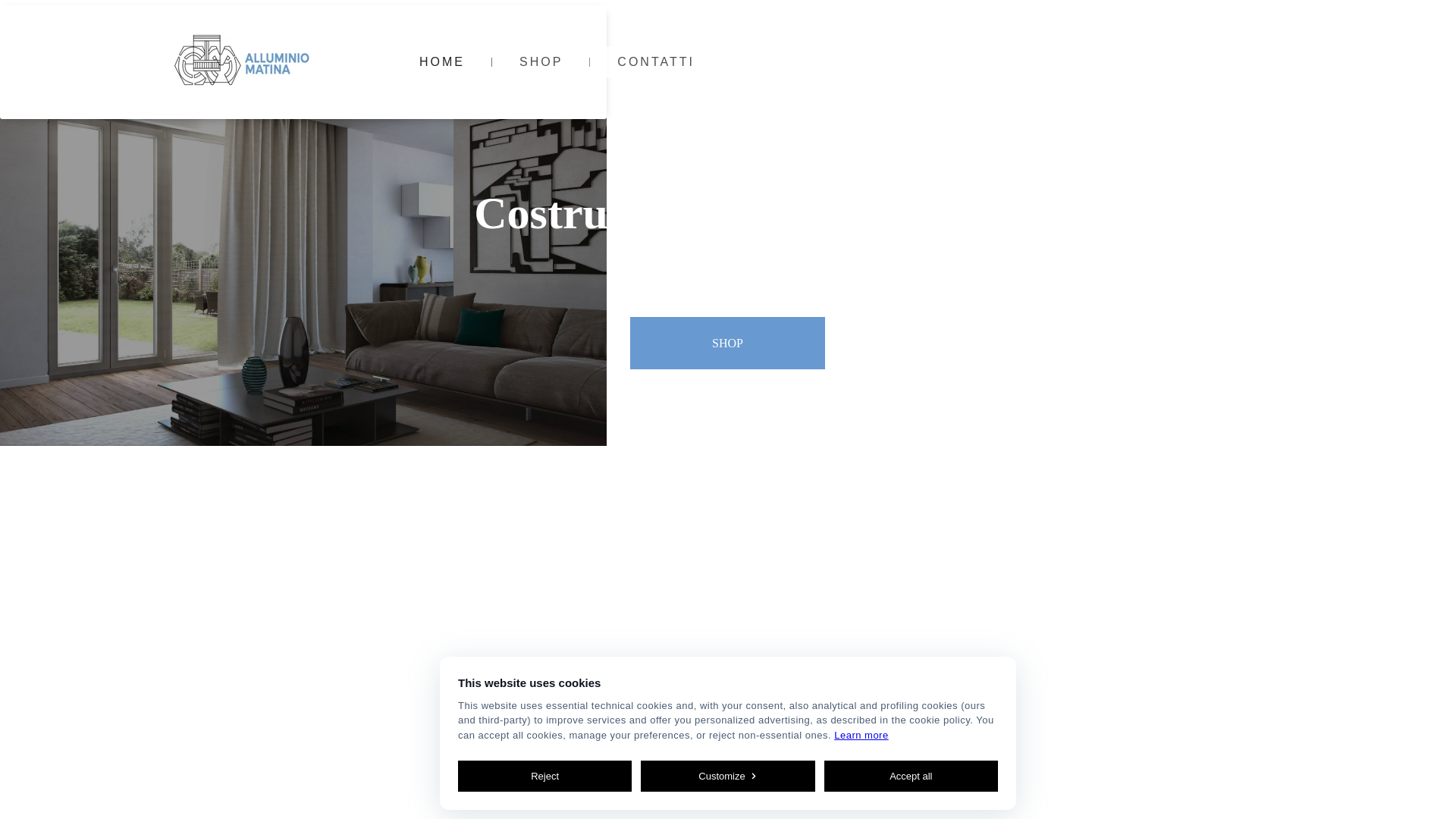 website screenshot of https://alluminiomatinashop.com/