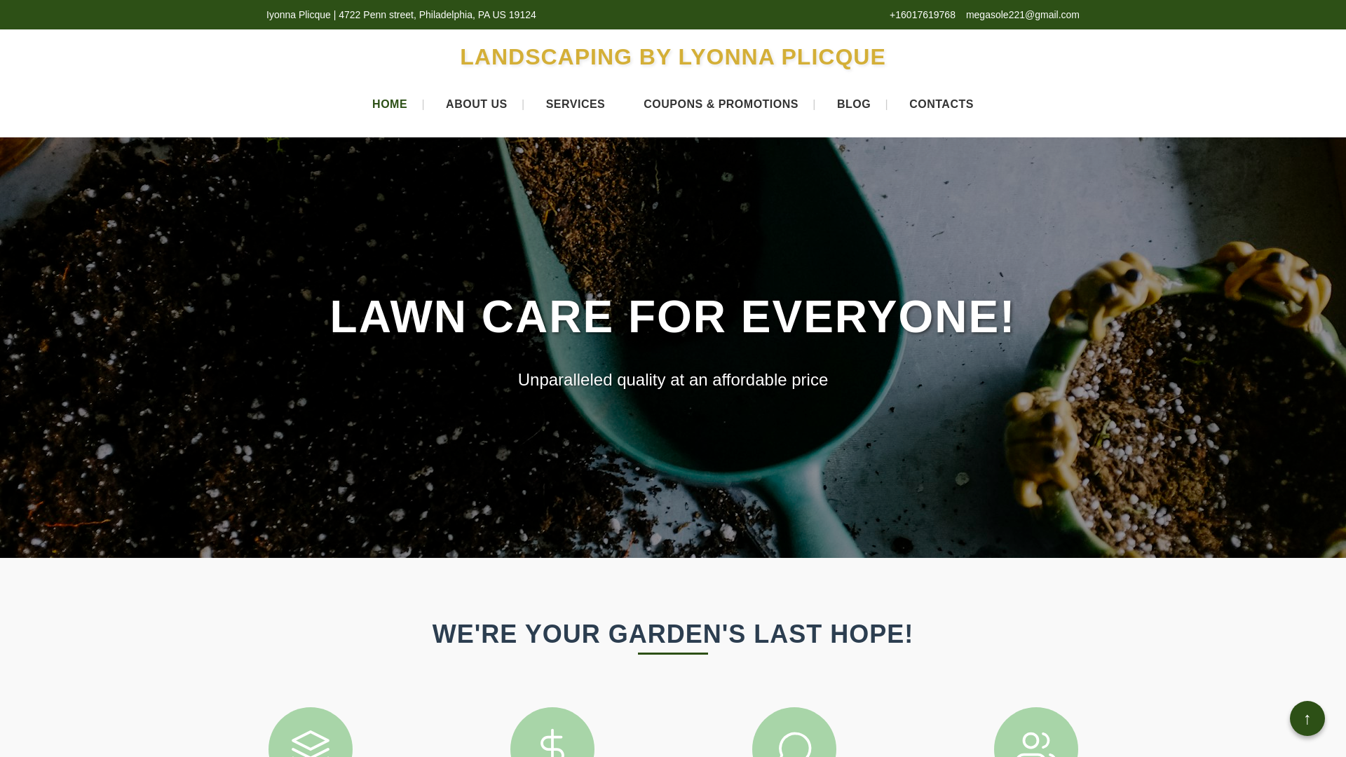 website screenshot of https://vivelandscaping.com/