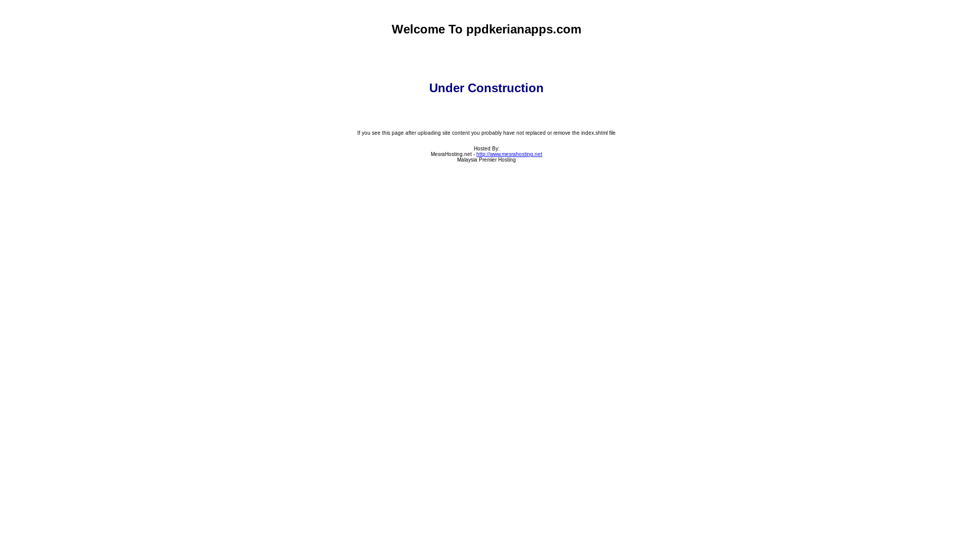 website screenshot of https://ppdkerianapps.com/