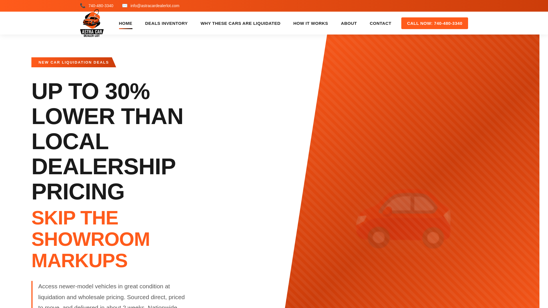 website screenshot of https://astracardealerlot.com