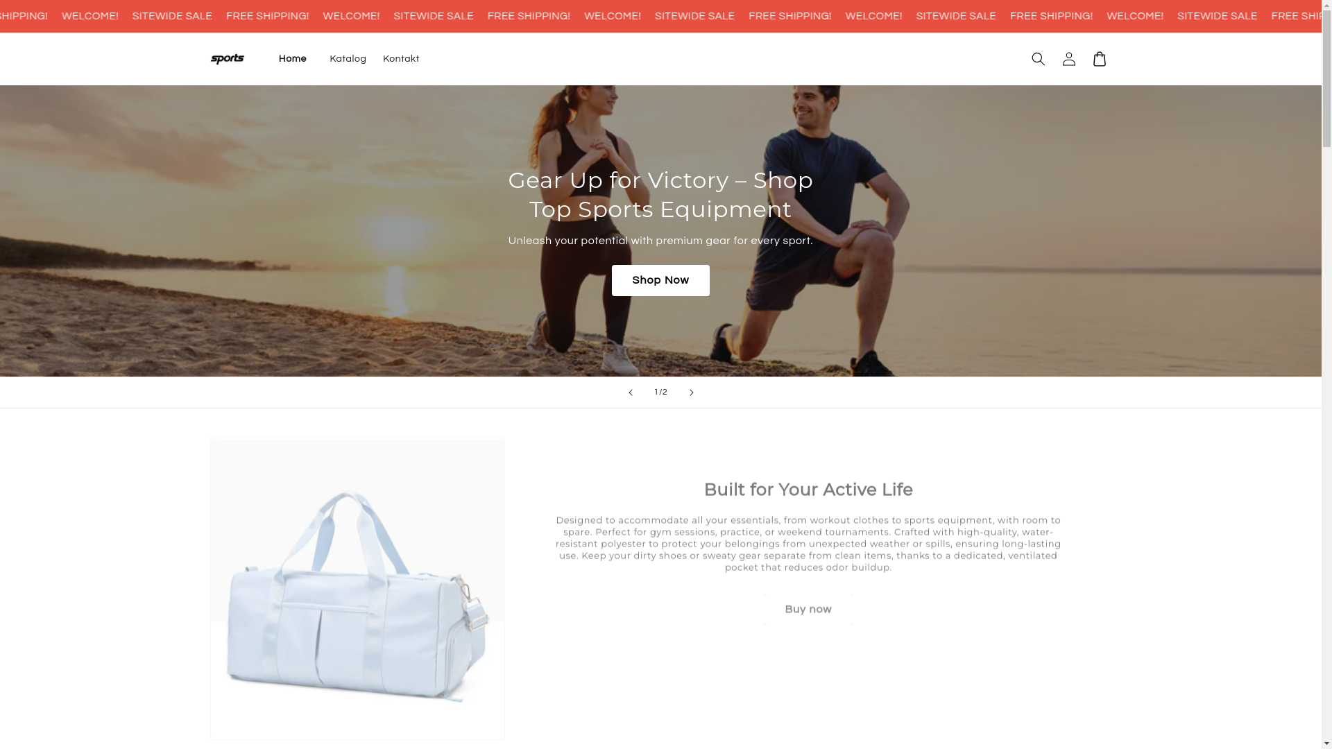 website screenshot of https://sportsgoodslife.store/