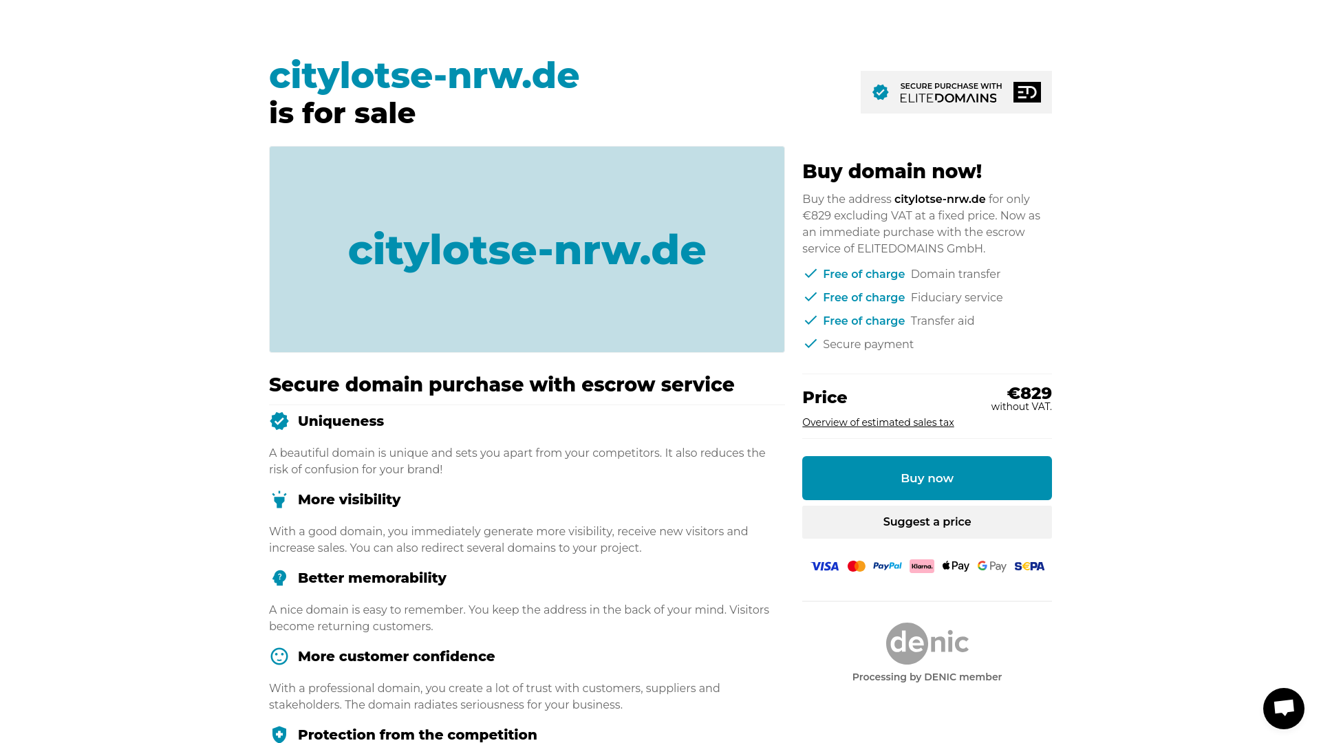 website screenshot of https://citylotse-nrw.de/