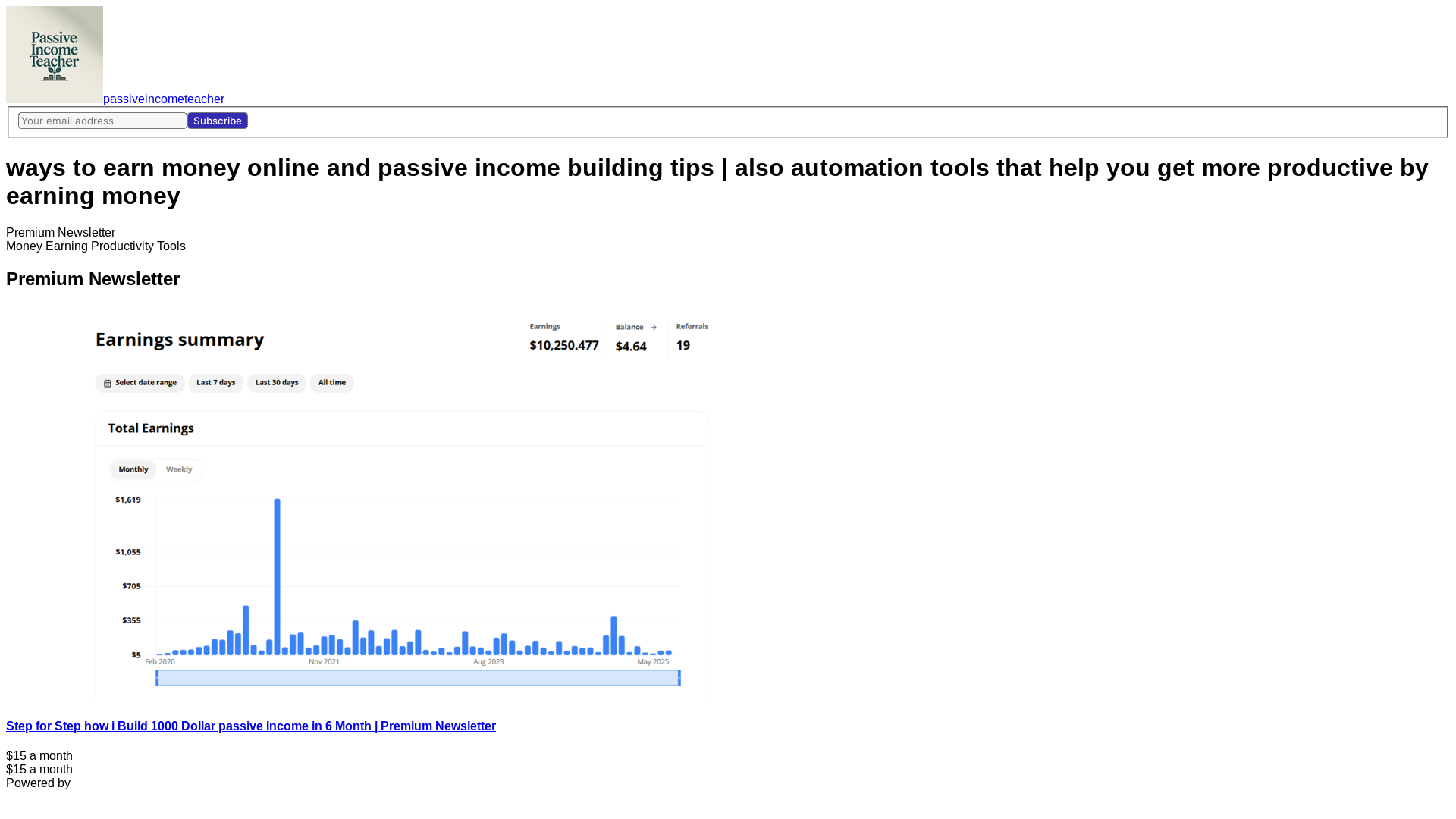 website screenshot of https://passiveincometeacher.org/